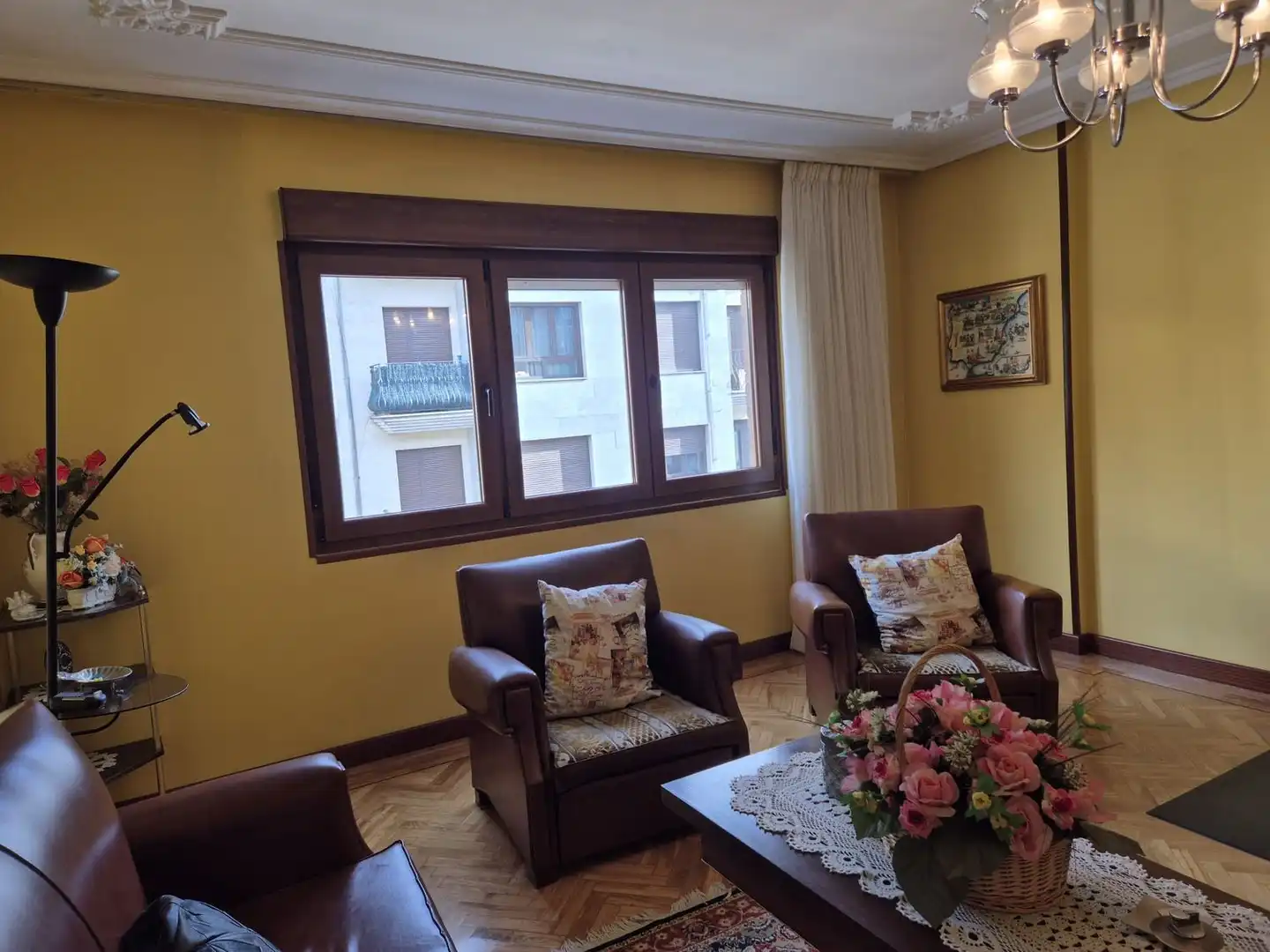 Living room of Flat for sale in Aller  with Terrace, Storage room and Swimming Pool
