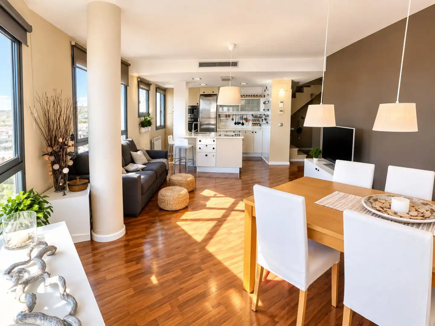 Sala d'estar de Àtic en venda en Castellón de la Plana / Castelló de la Plana amb Aire condicionat i Terrassa