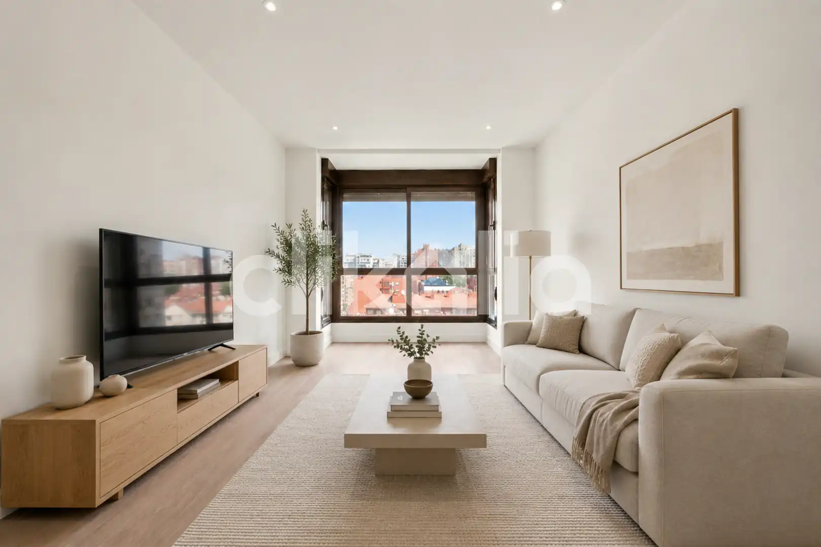 Living room of Flat for sale in Madrid  with Air Conditioner, Heating and Private garden