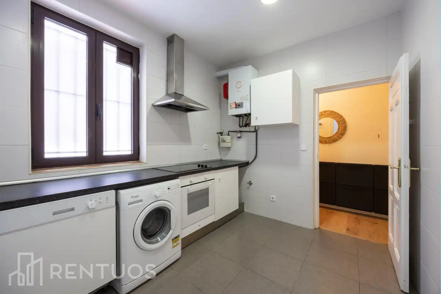 Küche von Erdgeschoss zur Miete in Madrid mit Heizung, Parkett und Möbliert