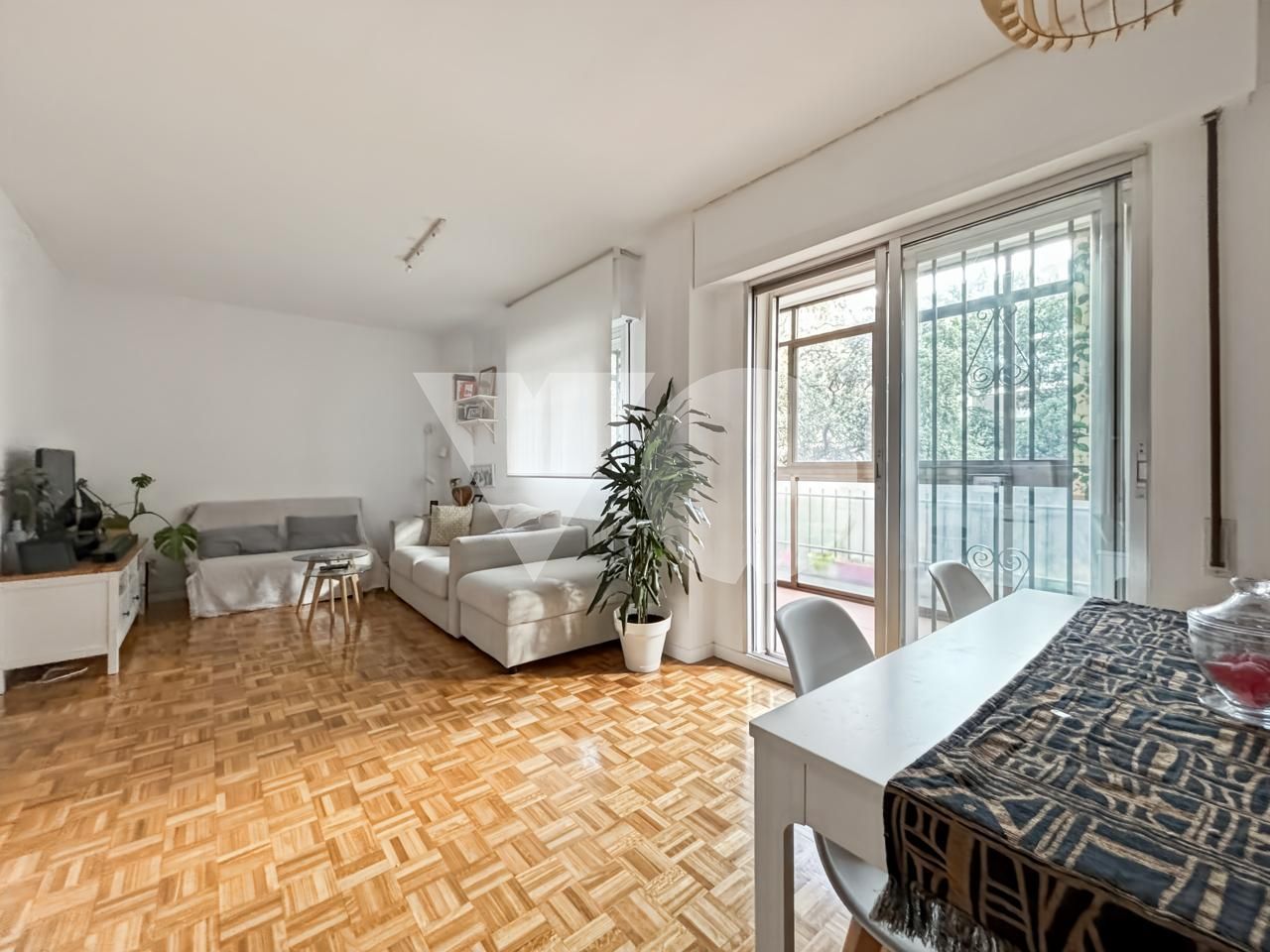 Living room of Flat to rent in Collado Villalba  with Parquet flooring, Terrace and Community pool