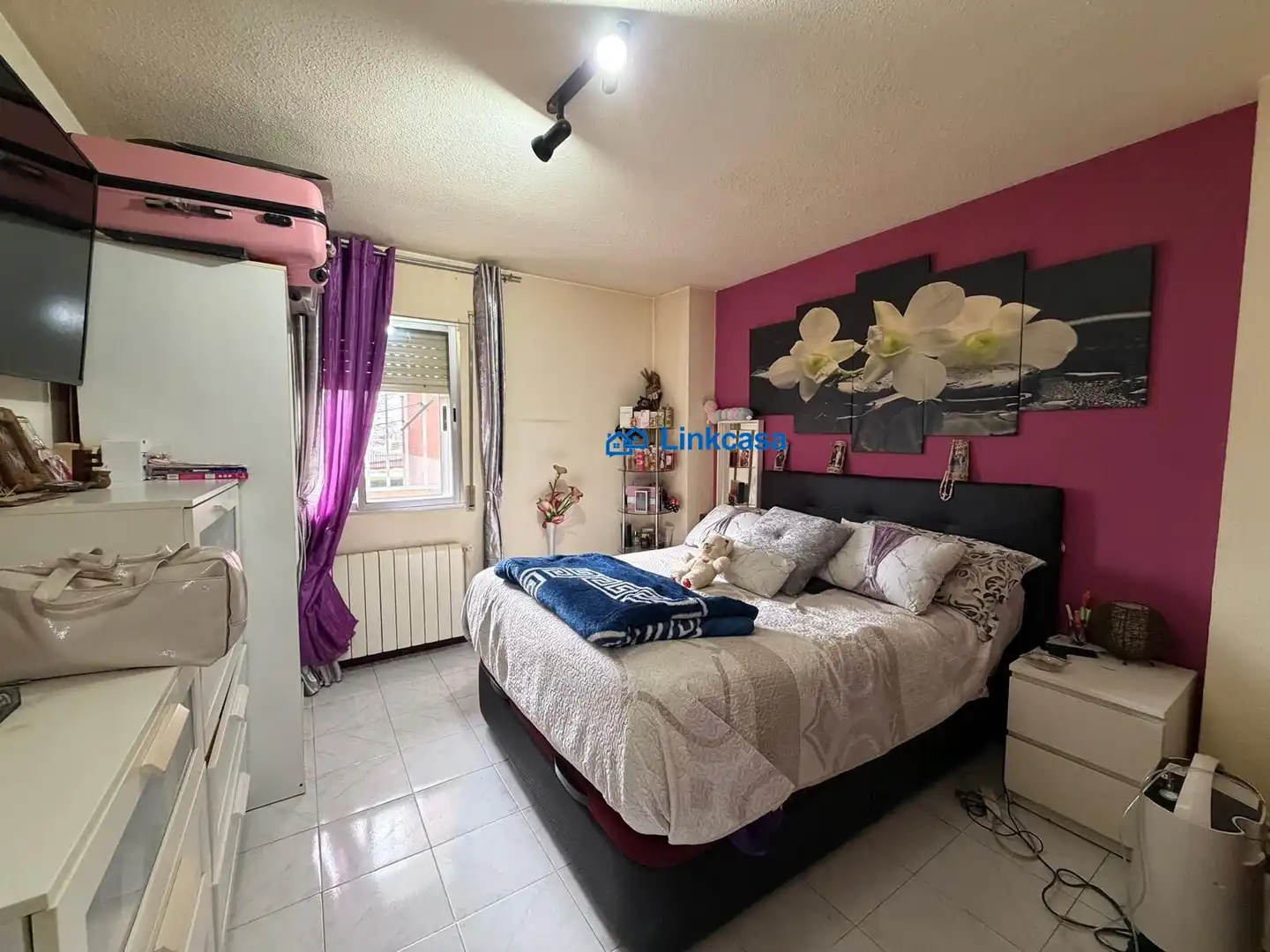Bedroom of Flat for sale in Fuenlabrada  with Air Conditioner, Heating and Balcony