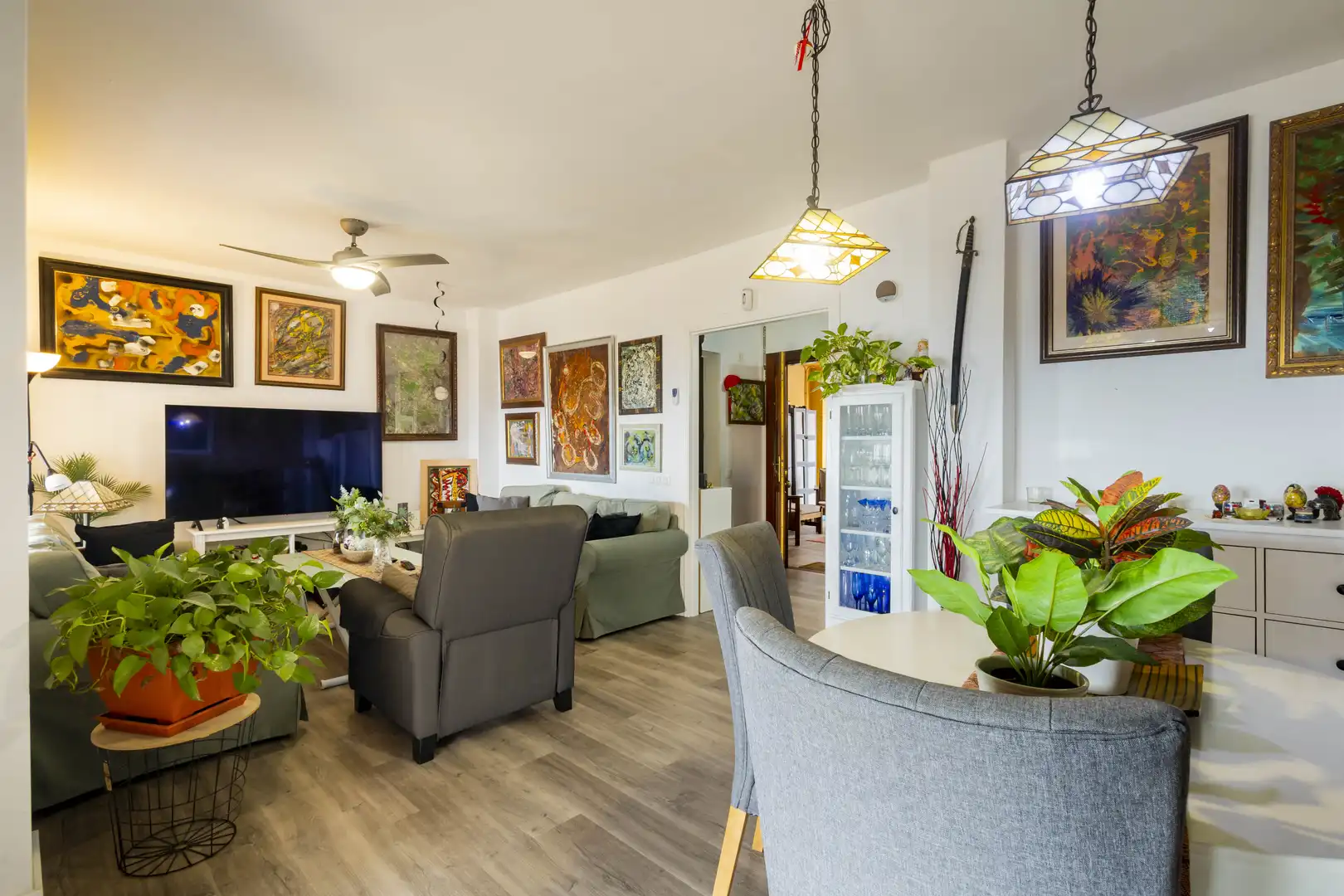 Sala d'estar de Casa adosada en venda en Santa Cruz de Tenerife amb Jardí privat, Terrassa i Piscina