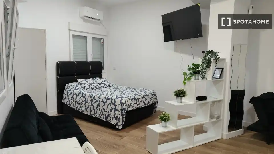 Bedroom of Study for share in Madrid  with Air Conditioner, Heating and Terrace