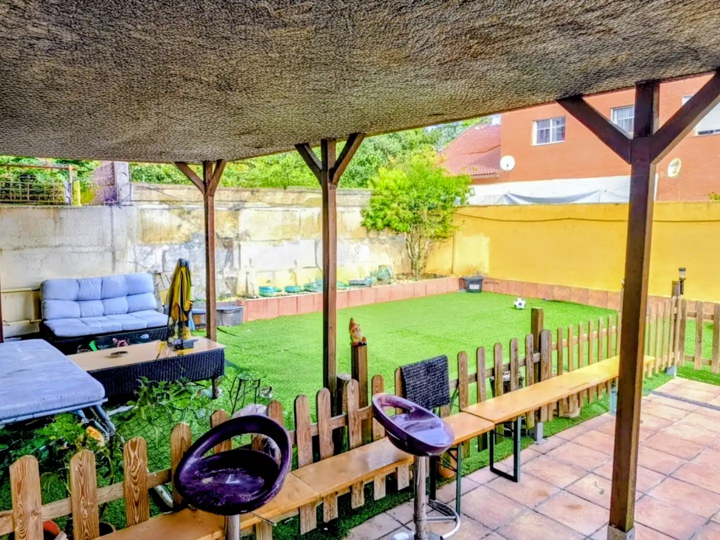 Terraza de Casa adosada en venta en Móstoles con Aire acondicionado, Calefacción y Jardín privado