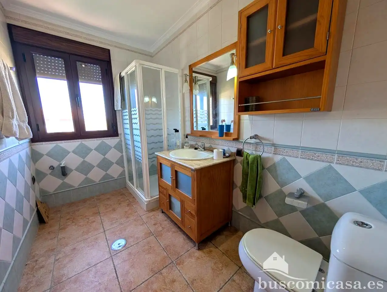 Bany de Casa o xalet en venda en Linares amb Aire condicionat, Jardí privat i Terrassa