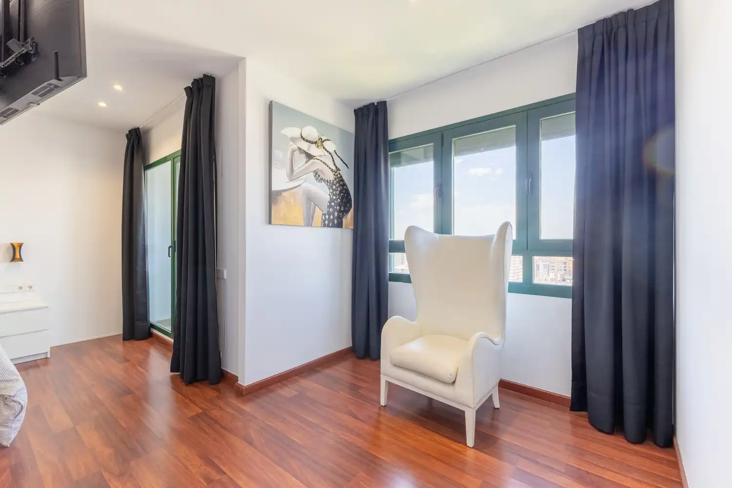 Bedroom of Attic for rent in Valencia  with Air Conditioner, Heating and Parquet flooring