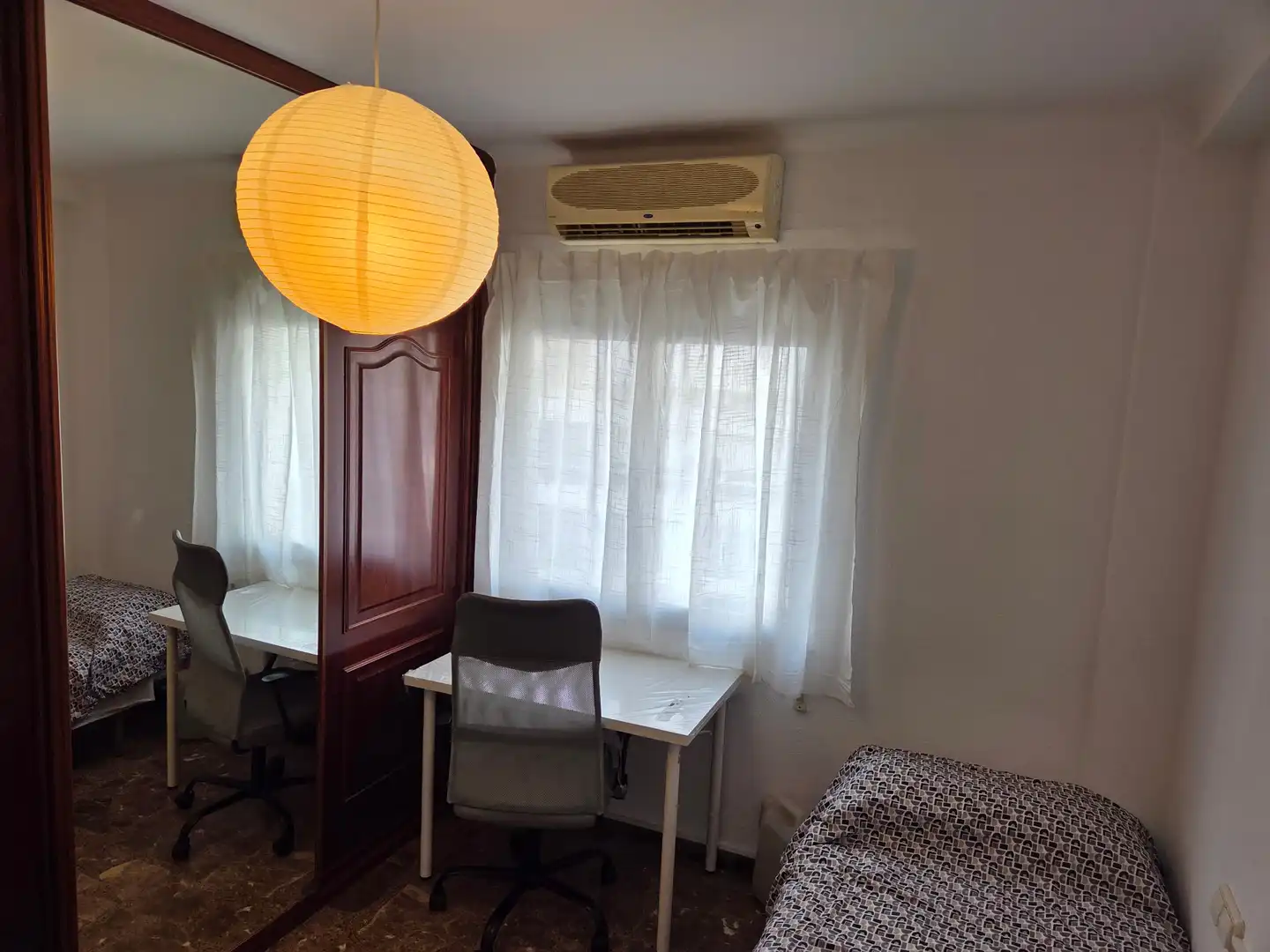 Bedroom of Flat for rent in Málaga  with Air Conditioner, Terrace and Furnished