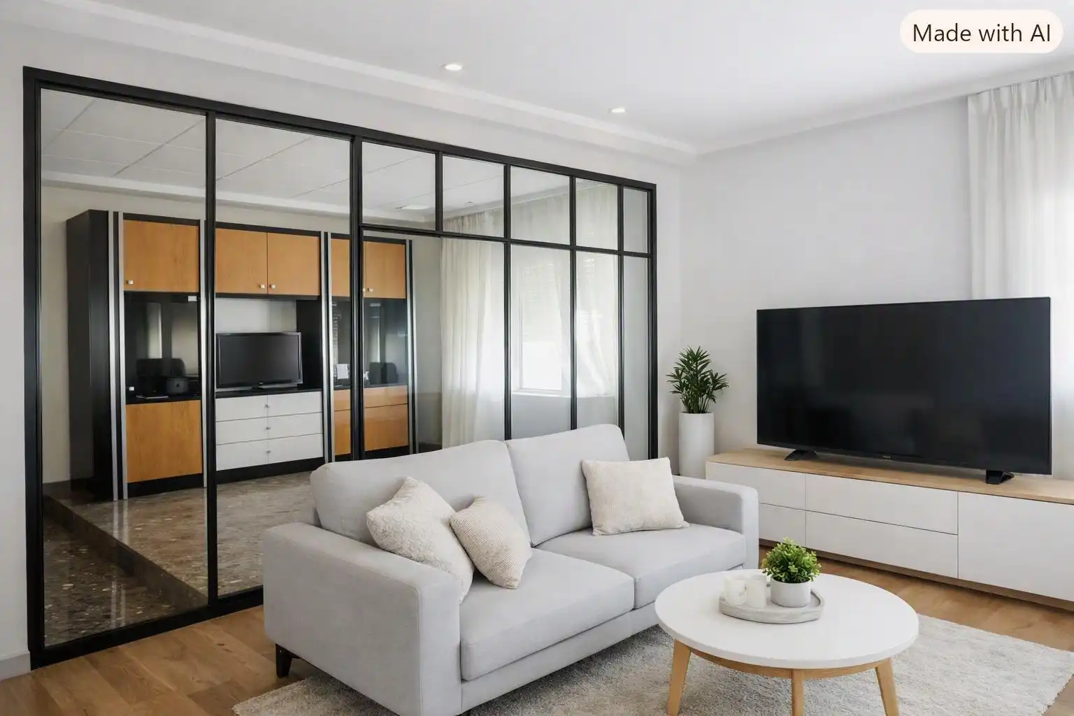 Living room of Flat for sale in Benetússer  with Air Conditioner and Balcony