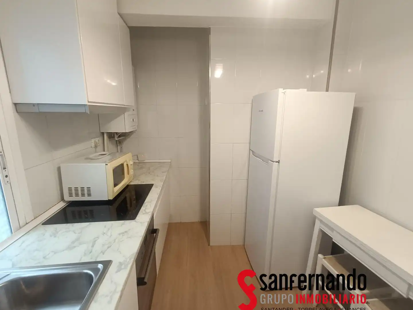 Kitchen of Flat for rent in Santander  with Heating, Furnished and Balcony