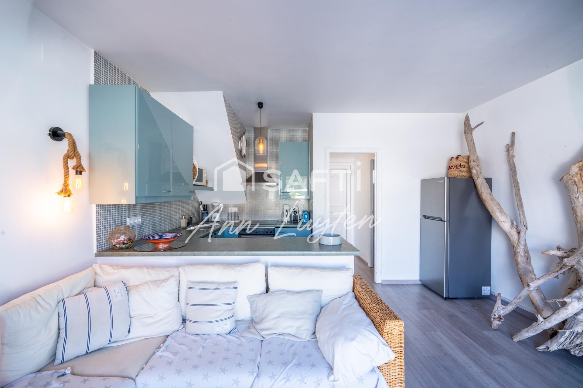 Kitchen of Single-family semi-detached for sale in Roses  with Air Conditioner, Heating and Terrace