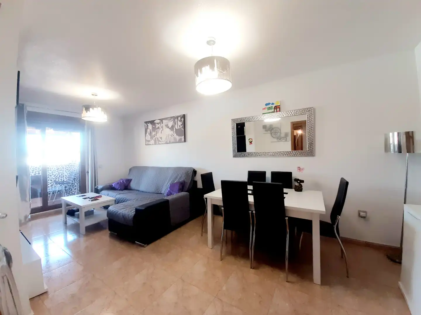 Wohnzimmer von Dachboden zum Verkauf in Archena mit Klimaanlage, Heizung und Terrasse