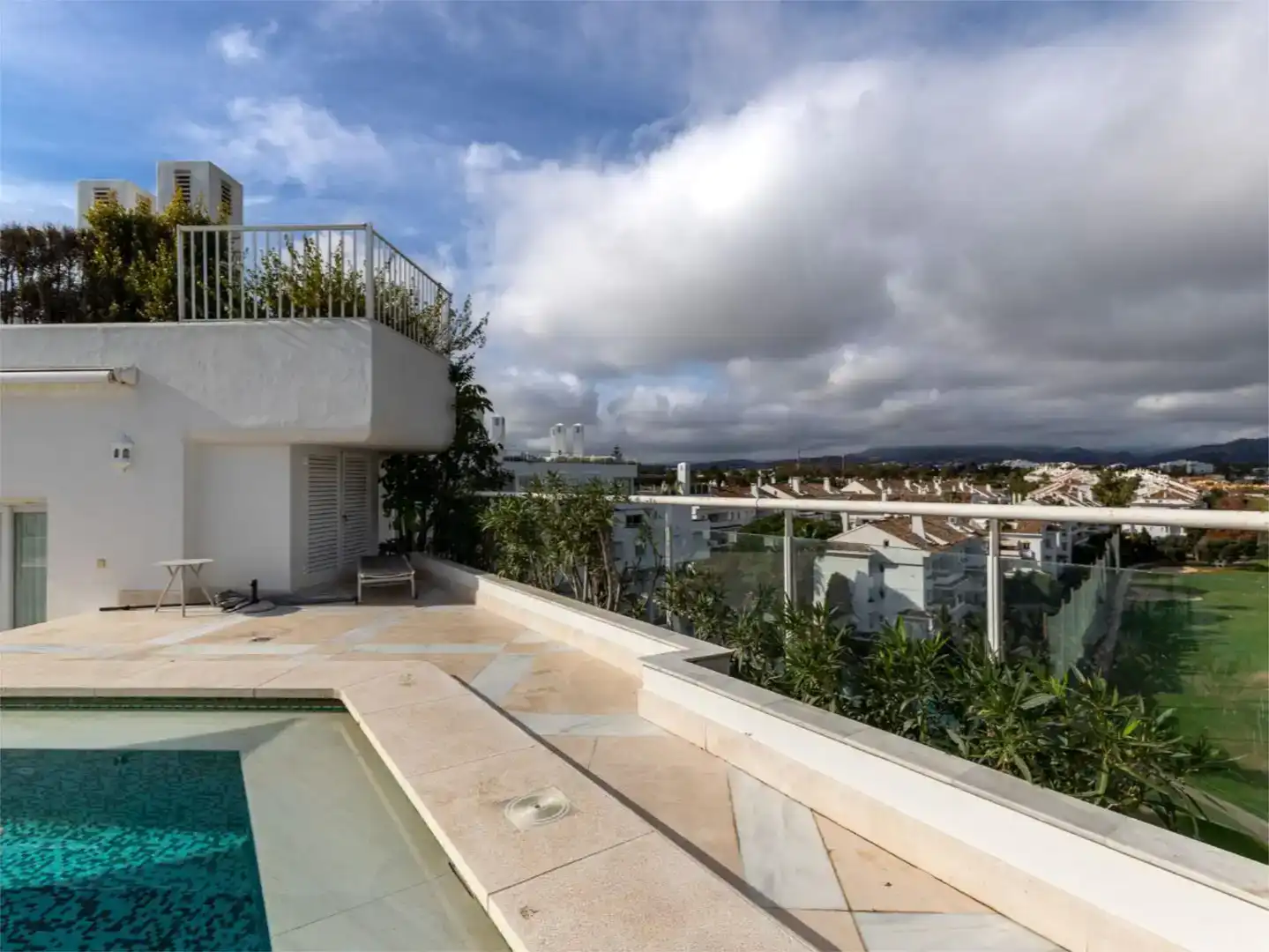 Terrace of Flat for rent in Marbella  with Air Conditioner, Swimming Pool and Balcony