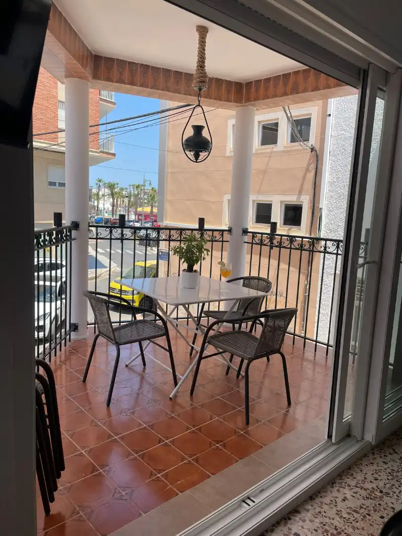 Terrace of Flat for rent in San Pedro del Pinatar  with Air Conditioner, Heating and Furnished