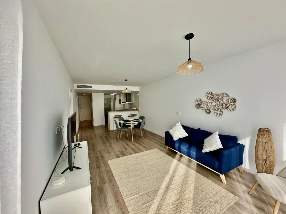 Wohnzimmer von Wohnungen zum Verkauf in Santa Pola mit Klimaanlage, Abstellraum und Schwimmbad