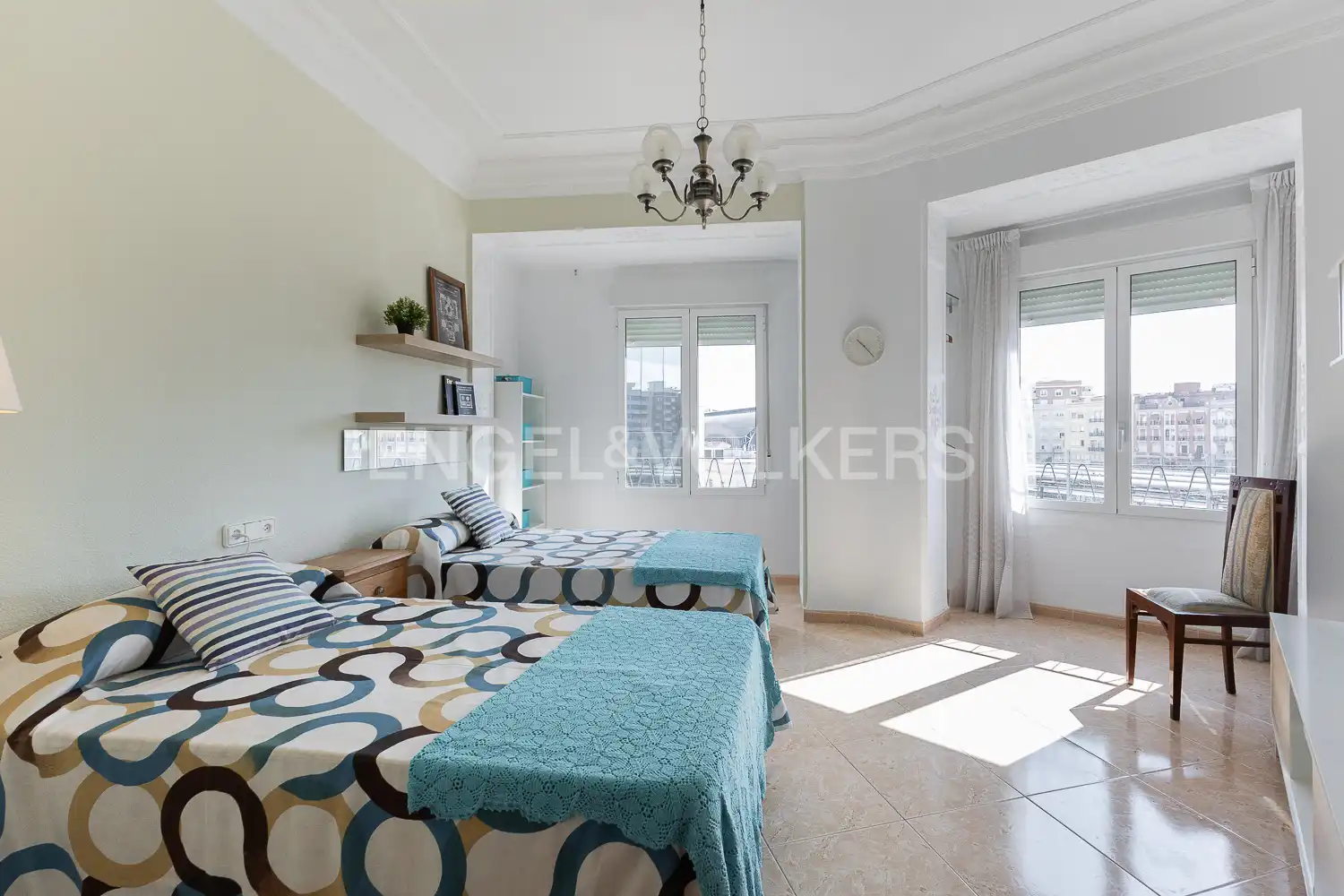 Bedroom of Flat for rent in Valencia  with Air Conditioner, Heating and Furnished