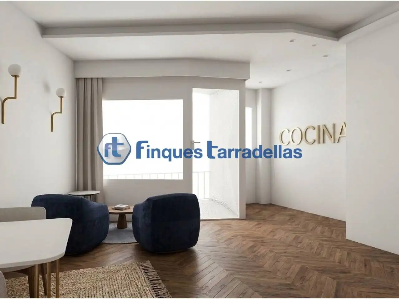 Living room of Study for sale in Blanes  with Parquet flooring and Terrace