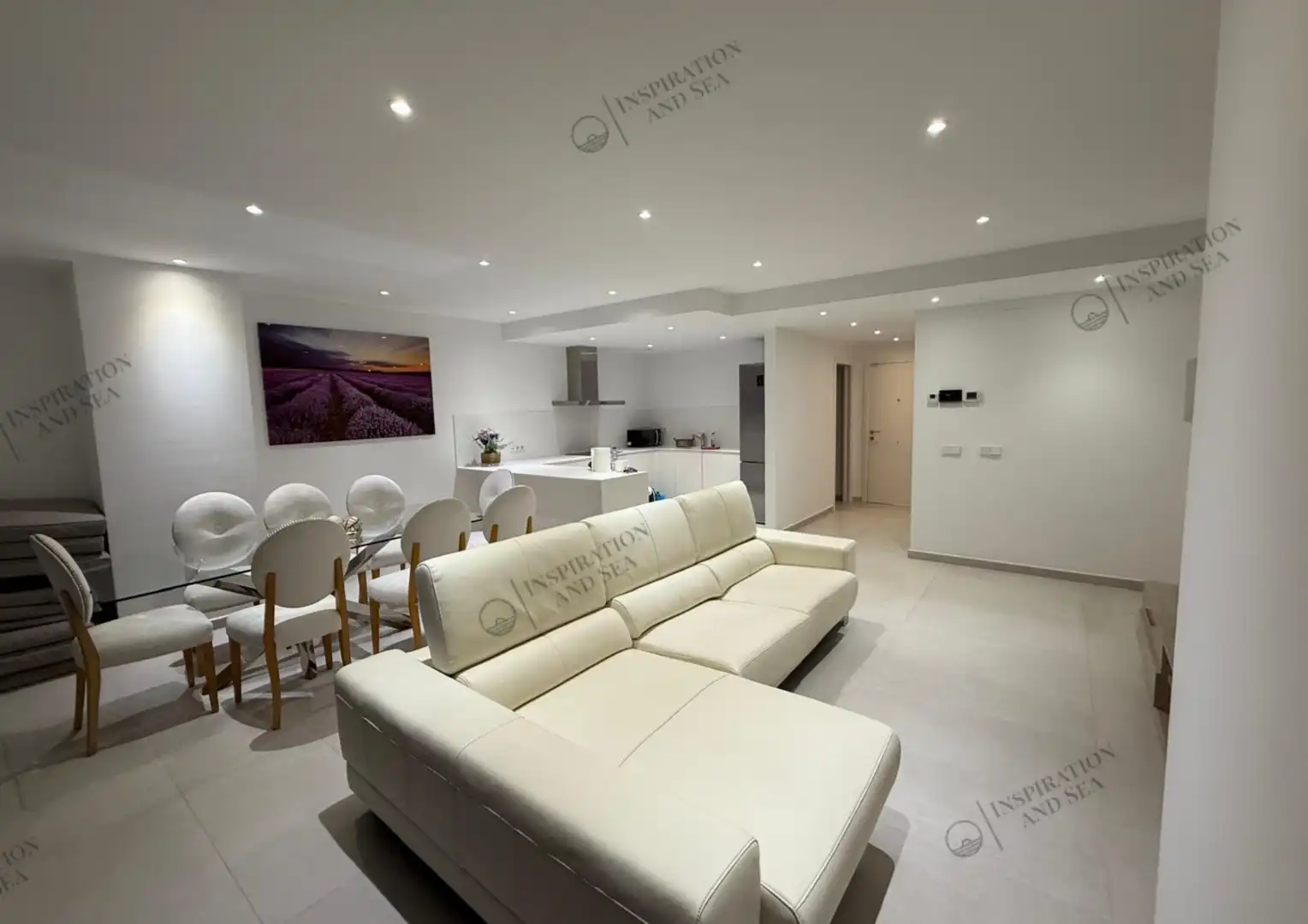 Sala d'estar de Àtic de lloguer en Santa Eulària des Riu amb Aire condicionat, Calefacció i Terrassa