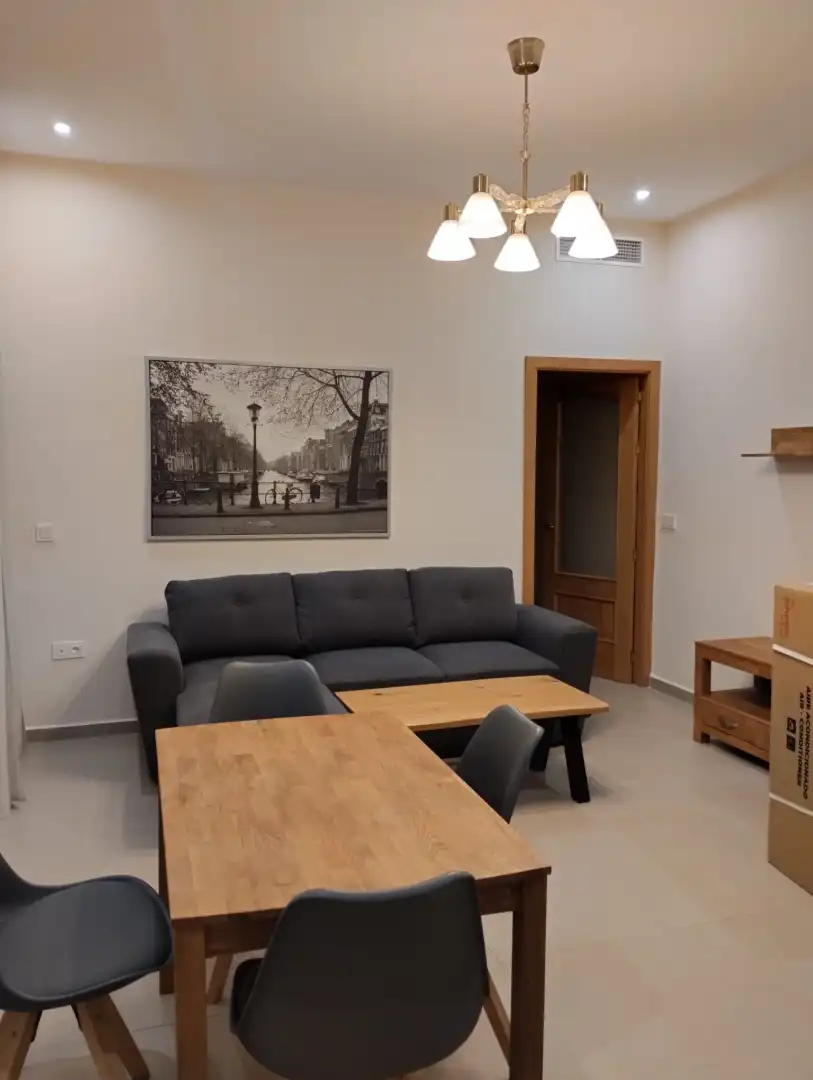 Living room of Flat for rent in  Melilla Capital  with Air Conditioner, Furnished and Washing machine