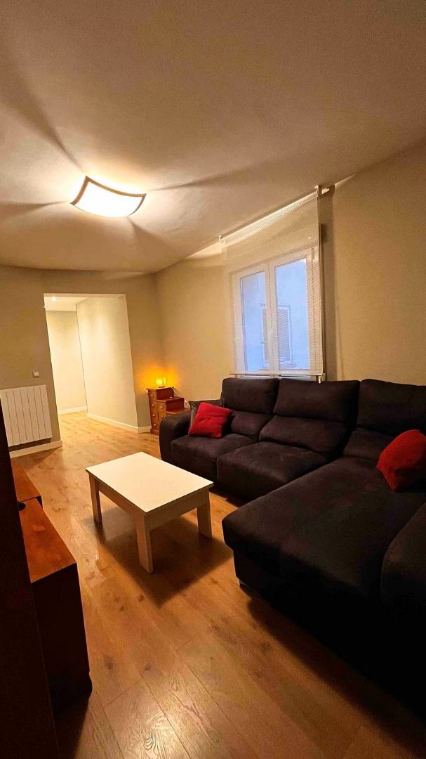 Sala d'estar de Pis de lloguer en Vitoria - Gasteiz amb Aire condicionat, Moblat i TV