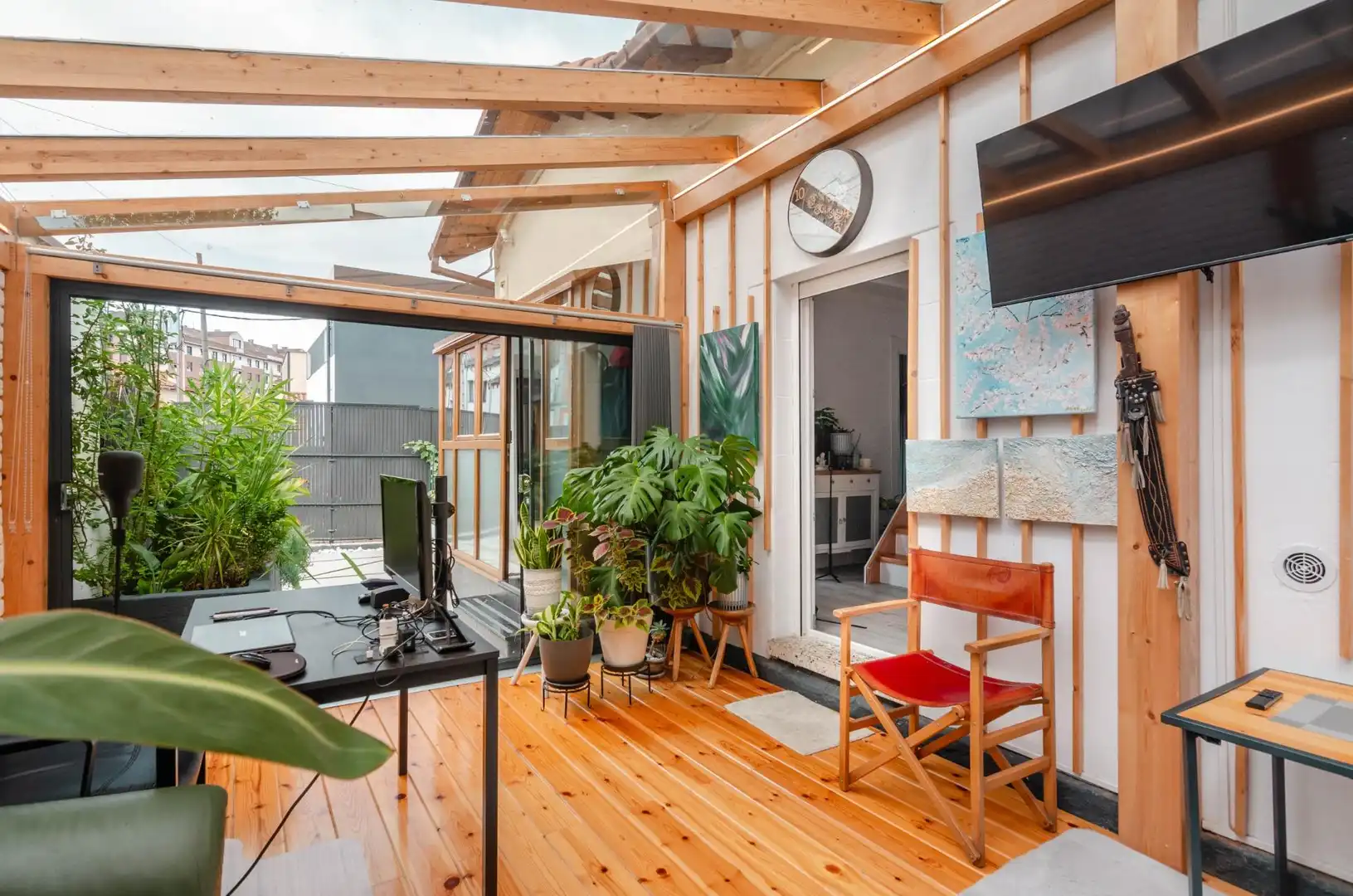 Terrassa de Casa o xalet en venda en Gijón  amb Aire condicionat, Calefacció i Jardí privat