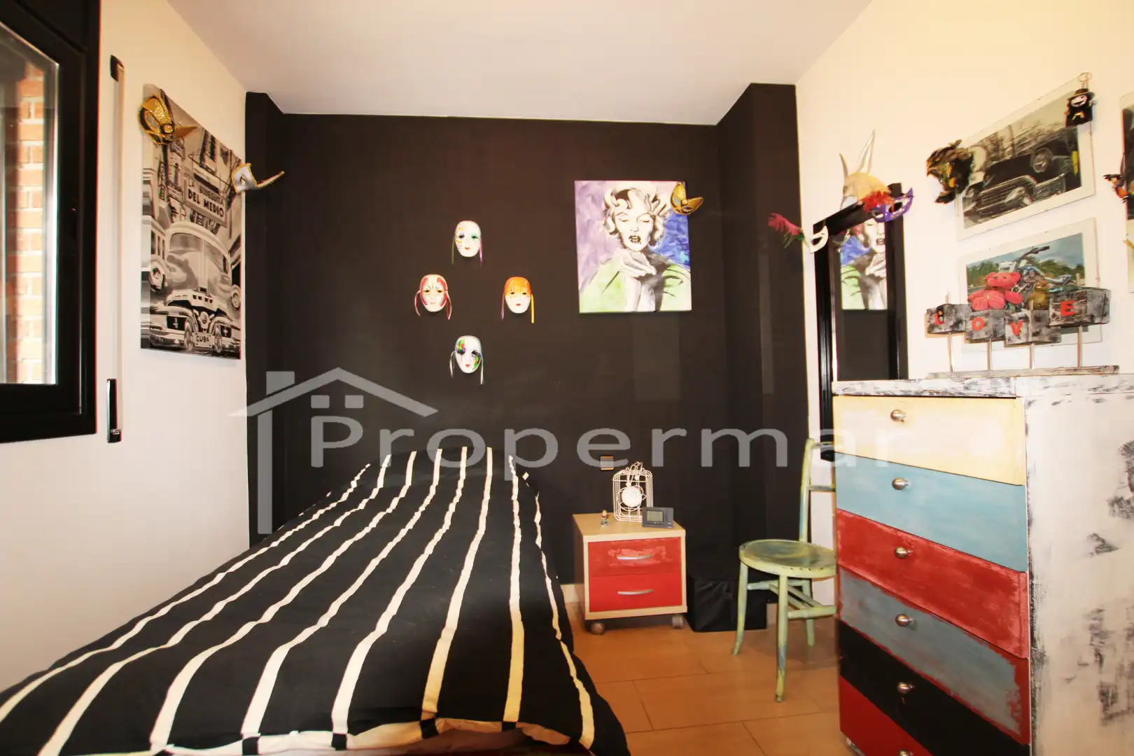 Schlafzimmer von Haus oder Chalet zum Verkauf in Sant Antoni de Vilamajor mit Klimaanlage, Heizung und Privatgarten