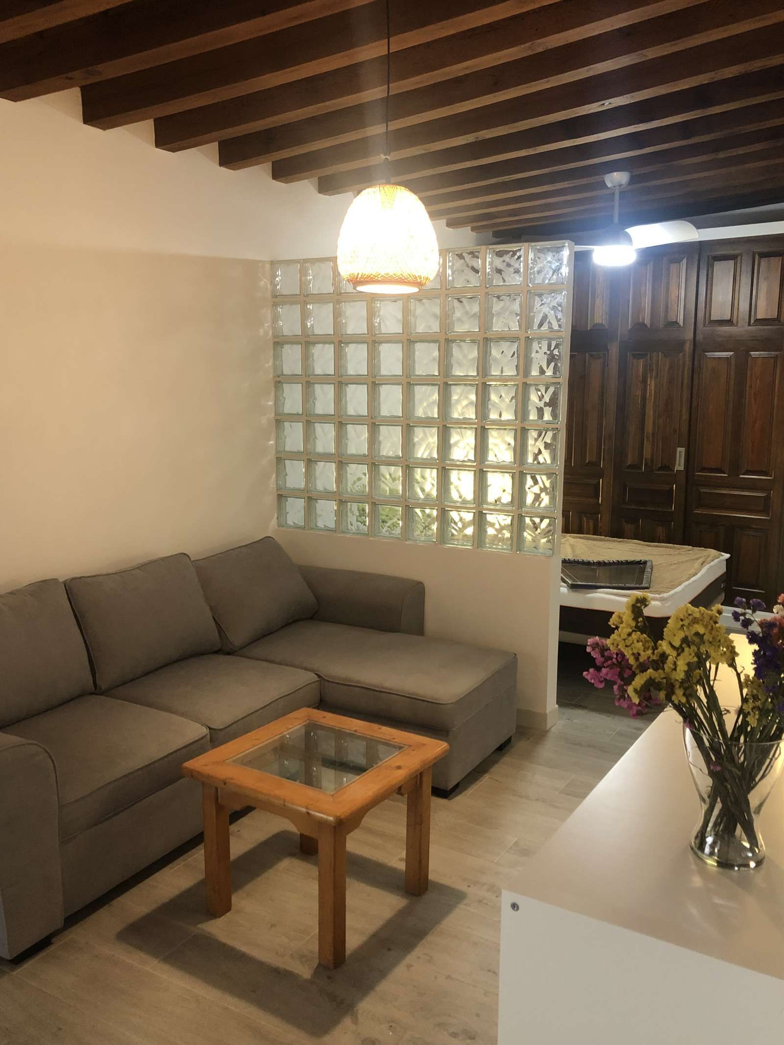 Living room of Study to share in  Granada Capital  with Air Conditioner, Heating and Terrace