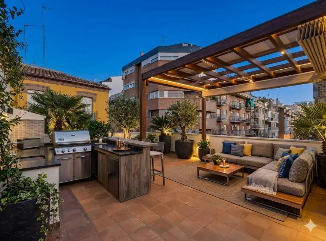 Terrace of Detached homes for sale in  Madrid Capital  with Air Conditioner, Heating and Terrace