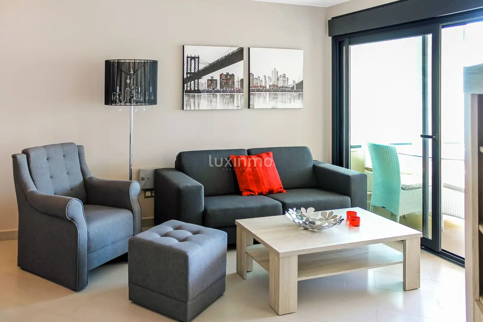 Living room of Attic for sale in L'Alfàs del Pi  with Air Conditioner, Heating and Private garden