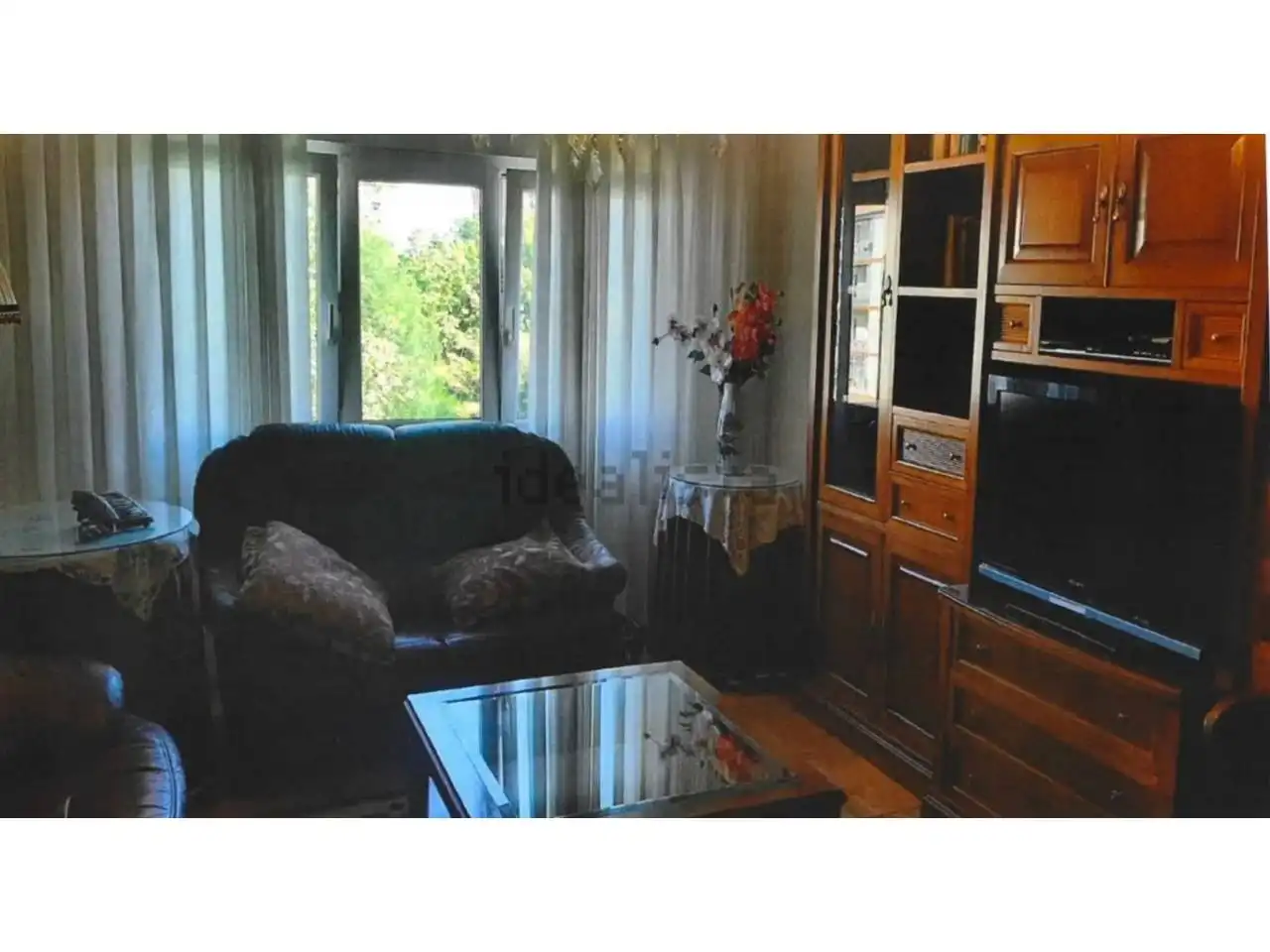 Living room of Flat for sale in Gijón   with Heating, Parquet flooring and Furnished