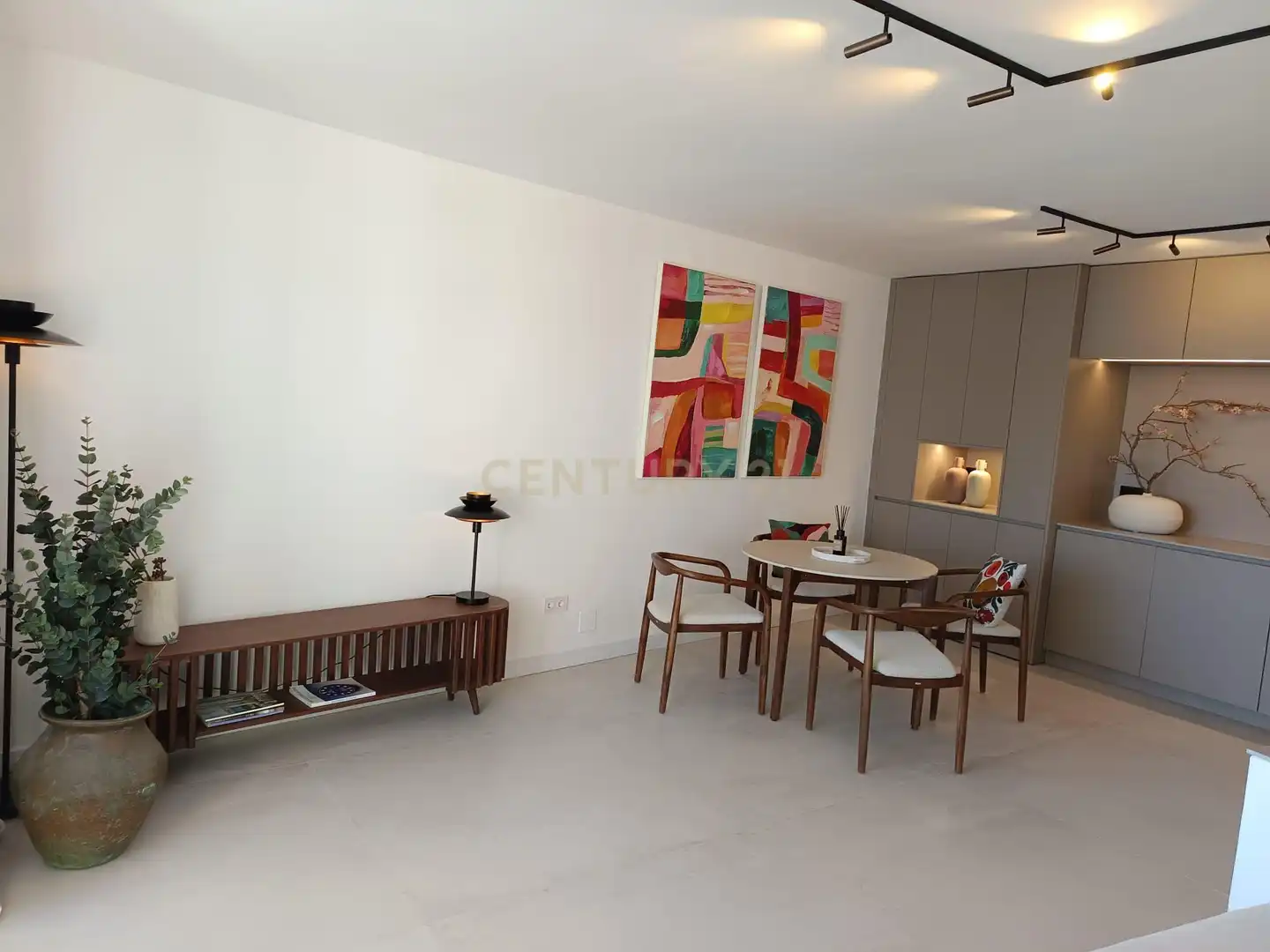 Wohnzimmer von Maisonette zum Verkauf in Calpe / Calp mit Klimaanlage, Waschmaschine und Balkon