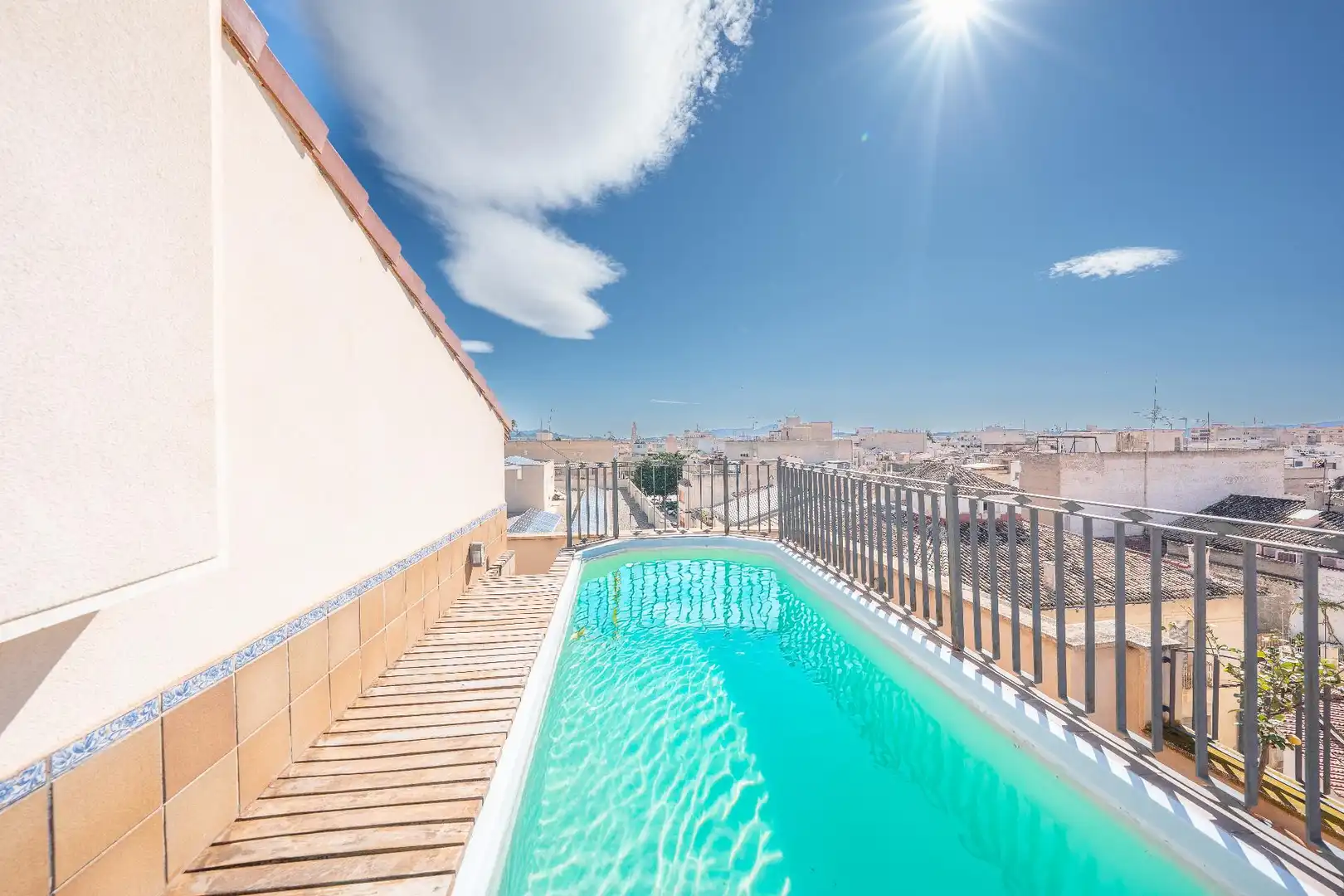 Swimming pool of Attic for sale in Novelda