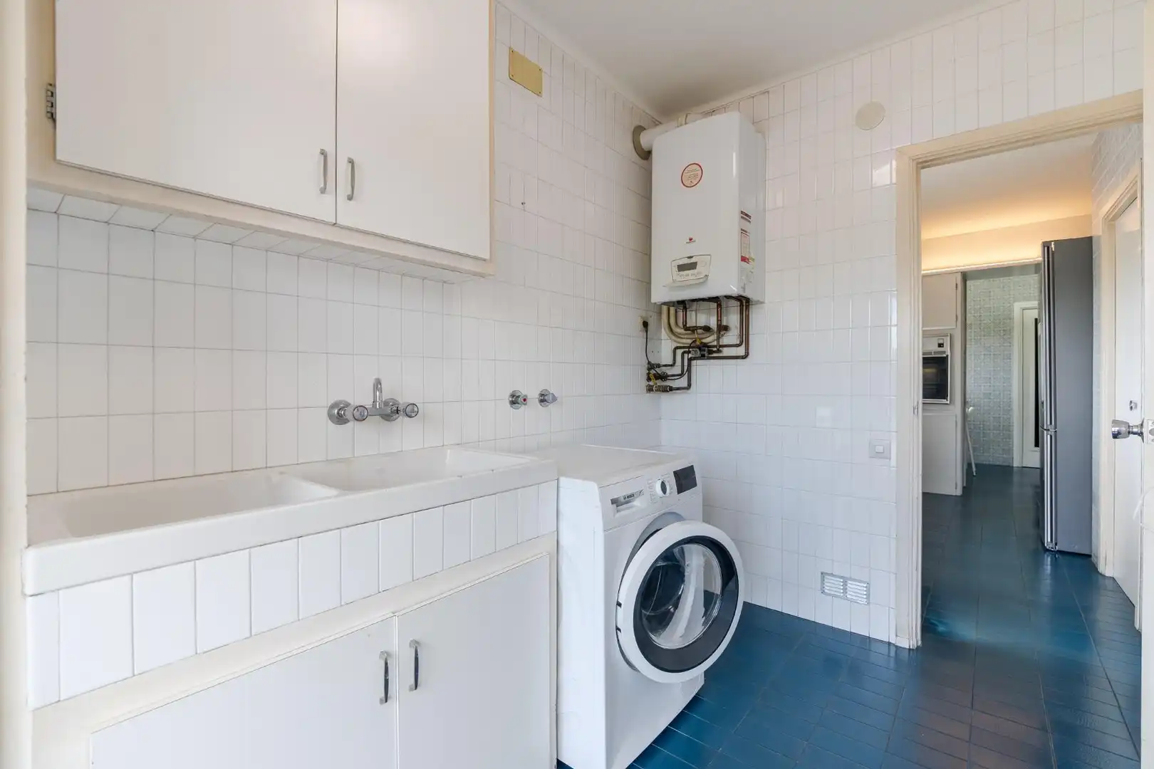 Cuina de Apartament de lloguer en Girona amb Calefacció, Parquet i Terrassa