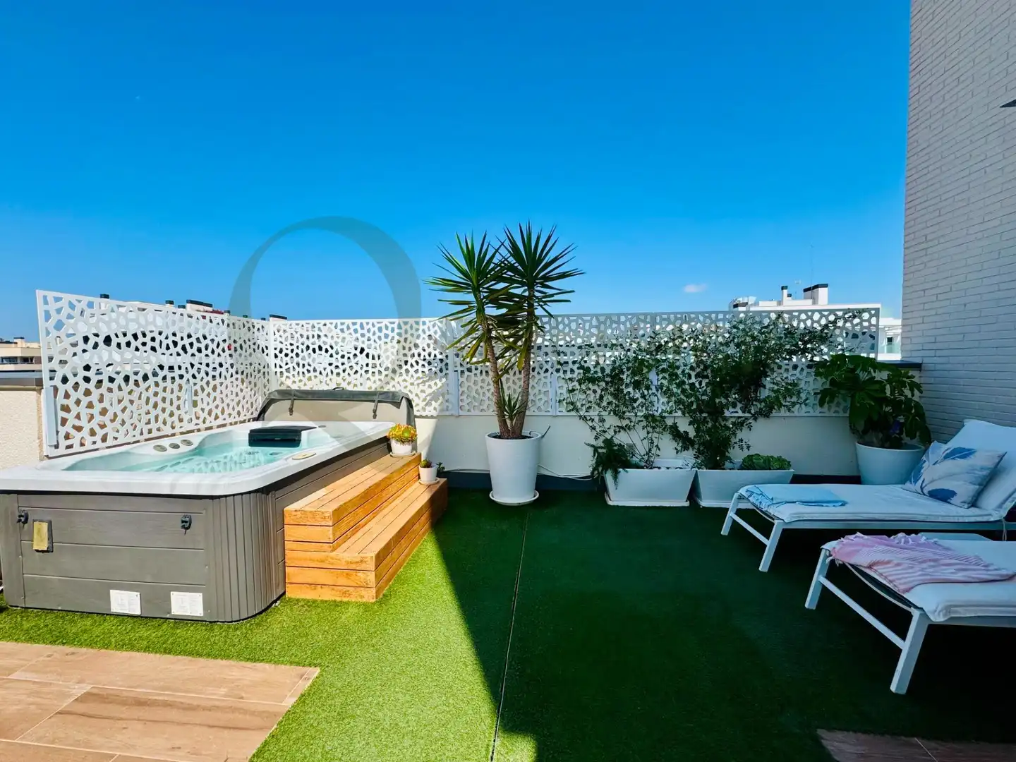 Terrassa de Àtic de lloguer en Alicante / Alacant amb Aire condicionat, Jardí privat i Terrassa