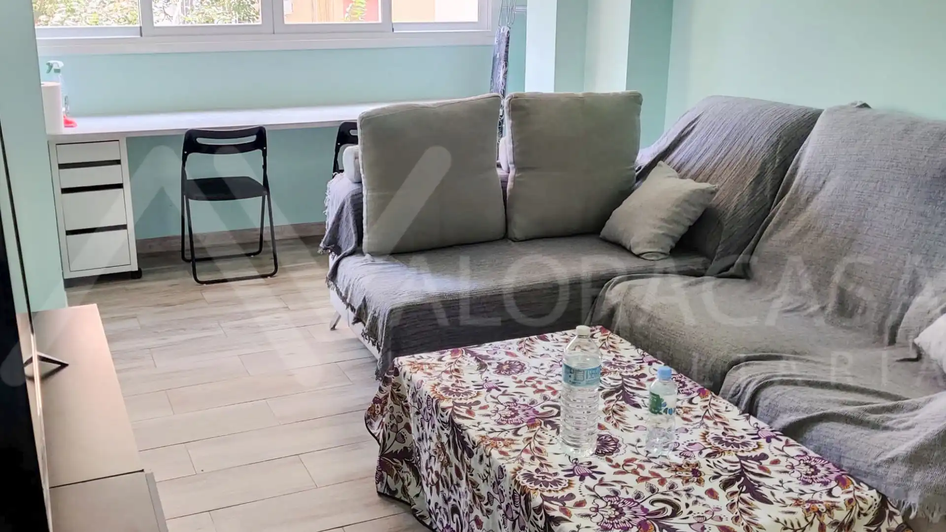 Sala de estar de Piso de alquiler en Málaga Capital con Aire acondicionado, Amueblado y Horno