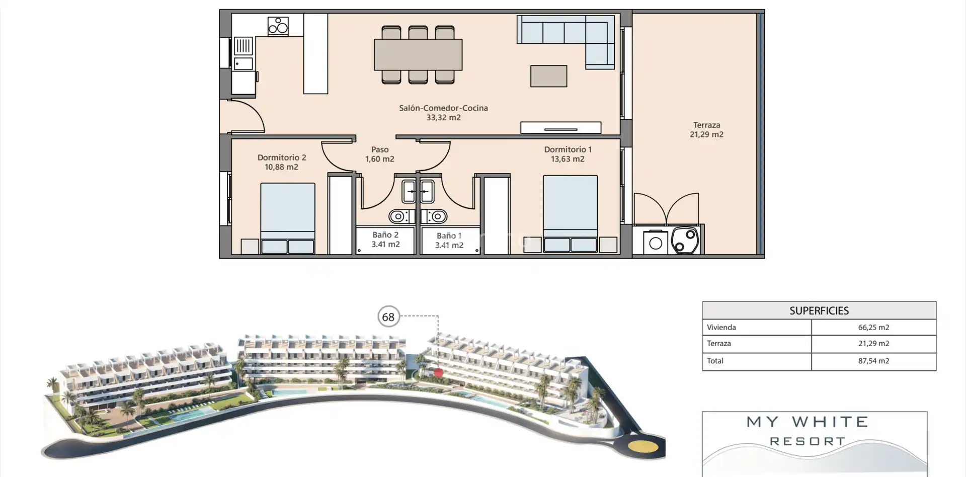 Appartement avec piscine à vendre à Balcón de Finestrat - Terra Marina, imagen 16