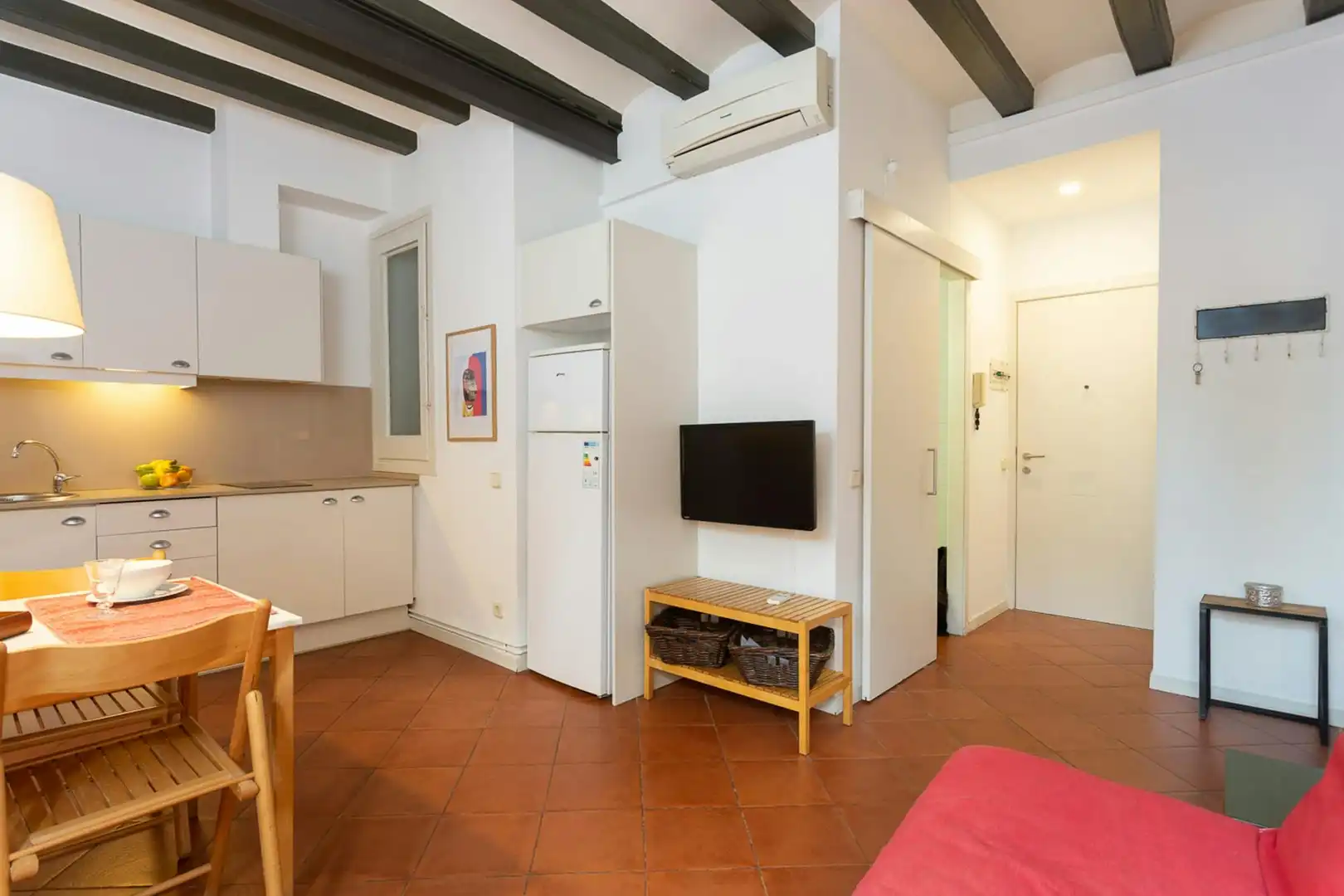 Sala de estar de Piso de alquiler en Barcelona con Aire acondicionado, Calefacción y Lavadora