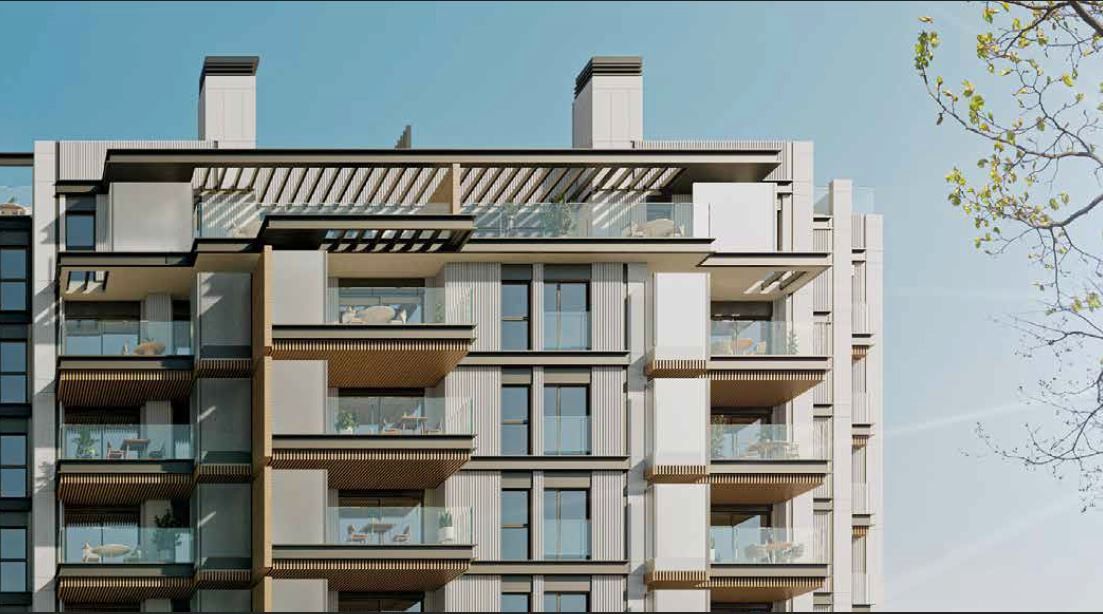 Exterior view of Flat for sale in  Madrid Capital  with Air Conditioner, Private garden and Terrace