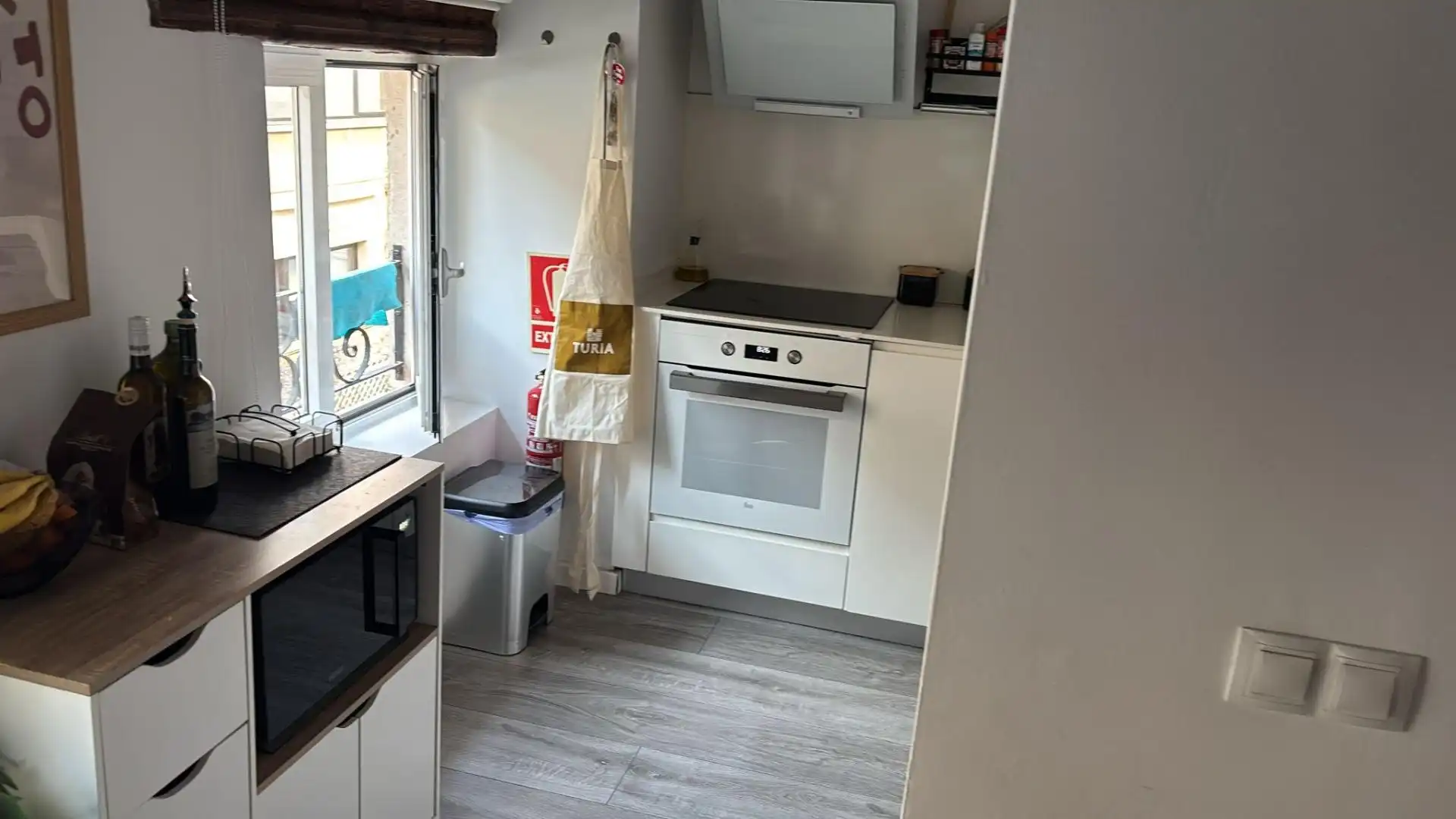 Küche von Wohnung zur Miete in Valencia mit Klimaanlage, Heizung und Parkett