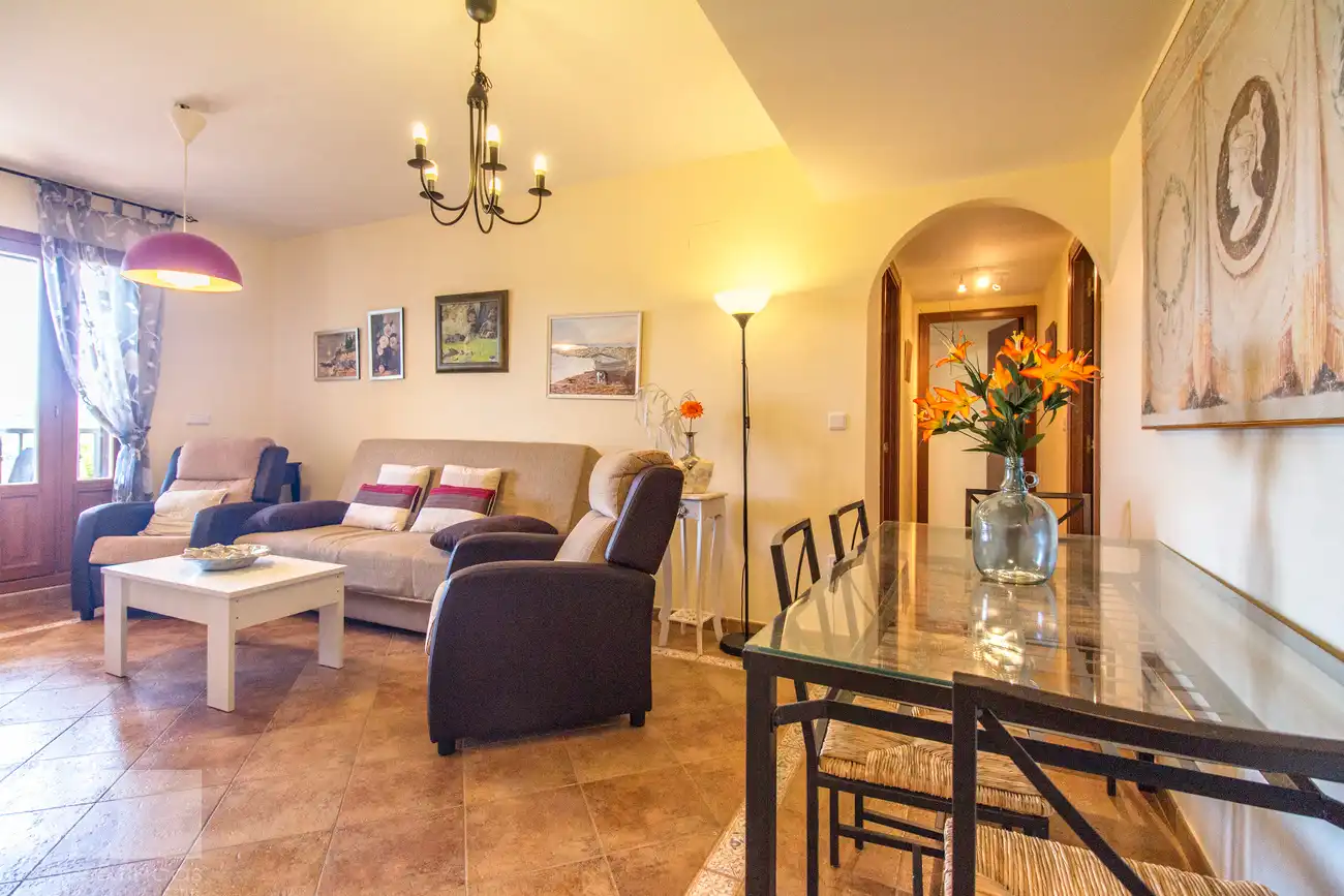 Wohnzimmer von Wohnung zum Verkauf in Ayamonte mit Terrasse, Möbliert und Gemeinschaftspool