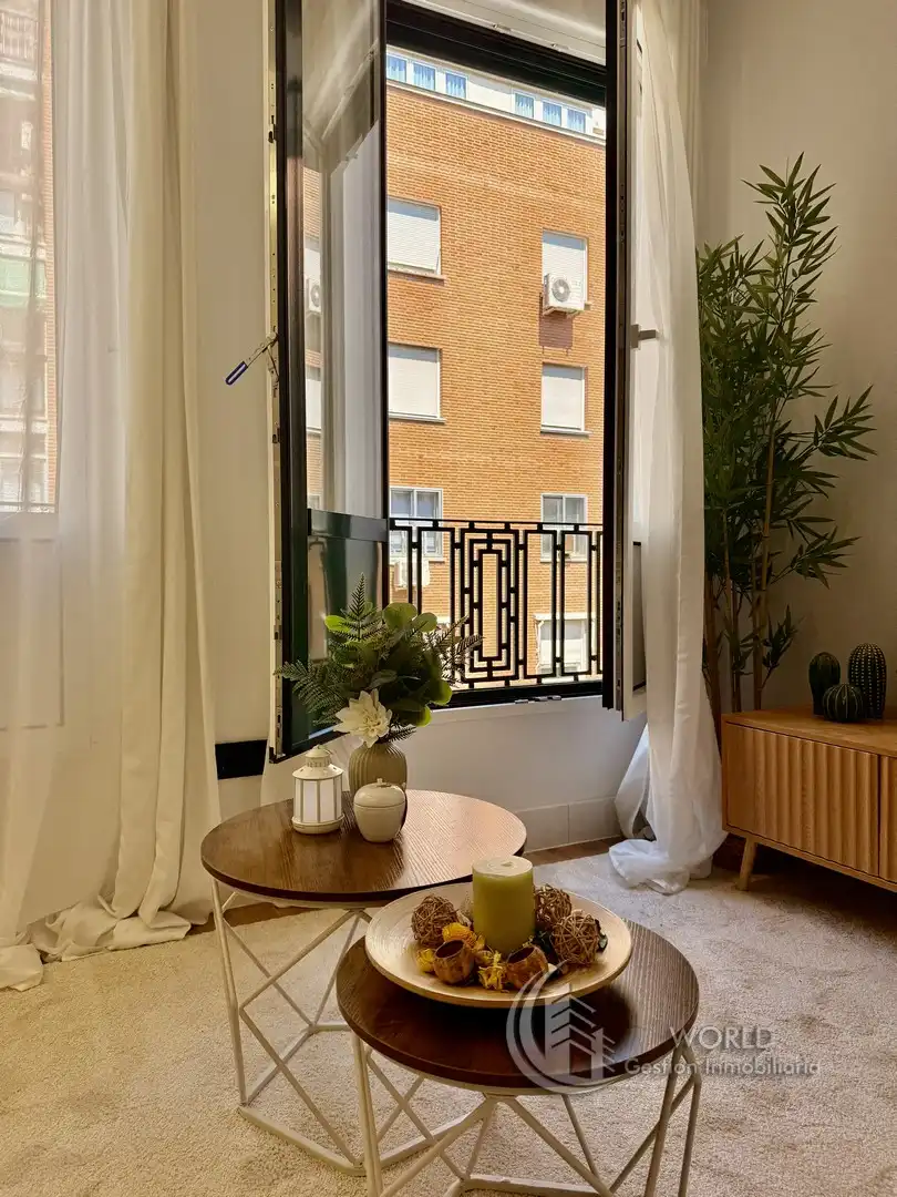 Balcony of Flat for sale in Madrid  with Air Conditioner, Heating and Furnished