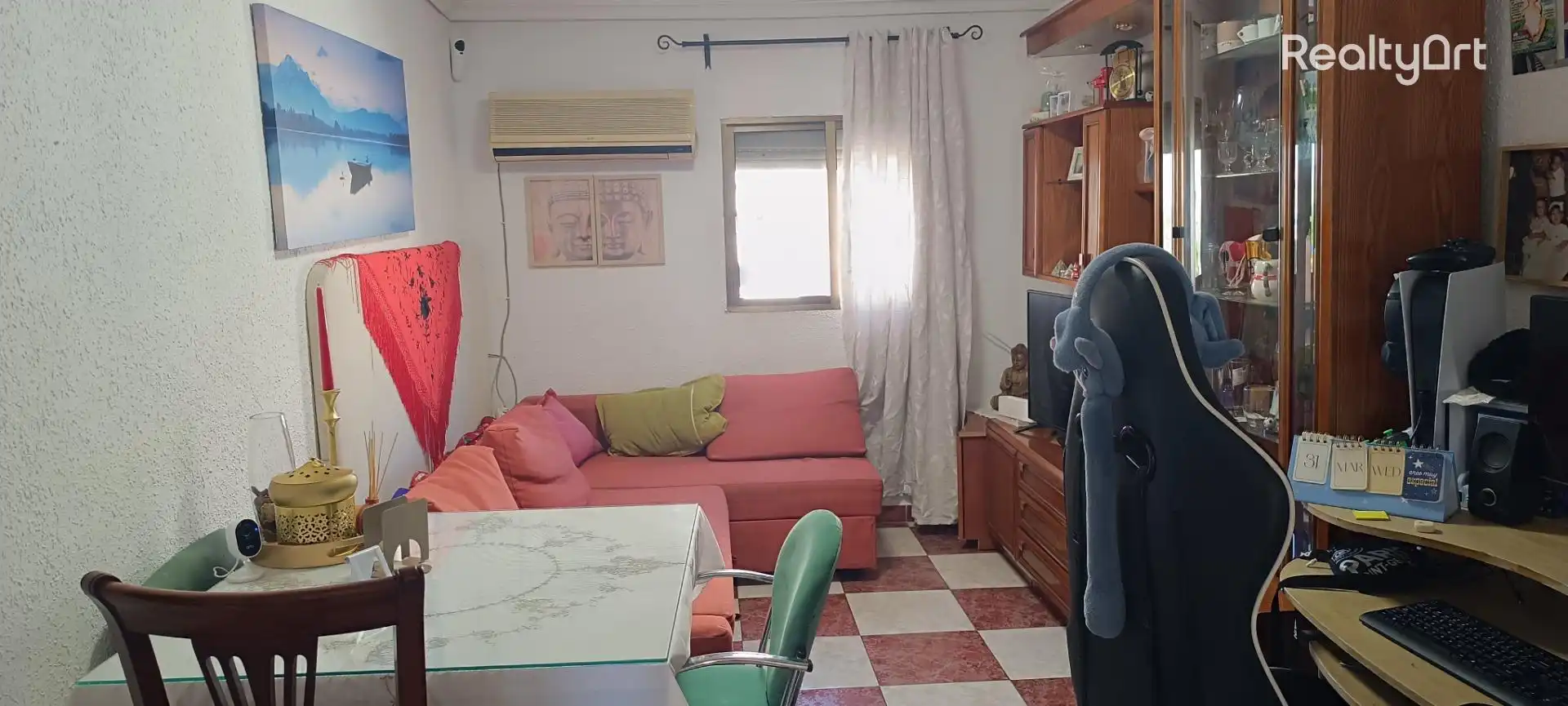 Living room of Flat for sale in Sevilla  with Air Conditioner, Terrace and Furnished