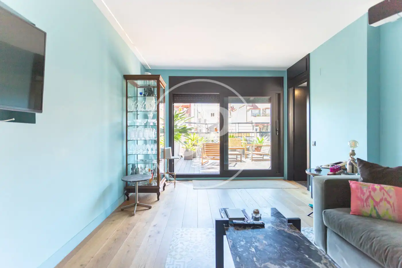 Sala de estar de Piso en venta en Barcelona con Aire acondicionado, Calefacción y Terraza
