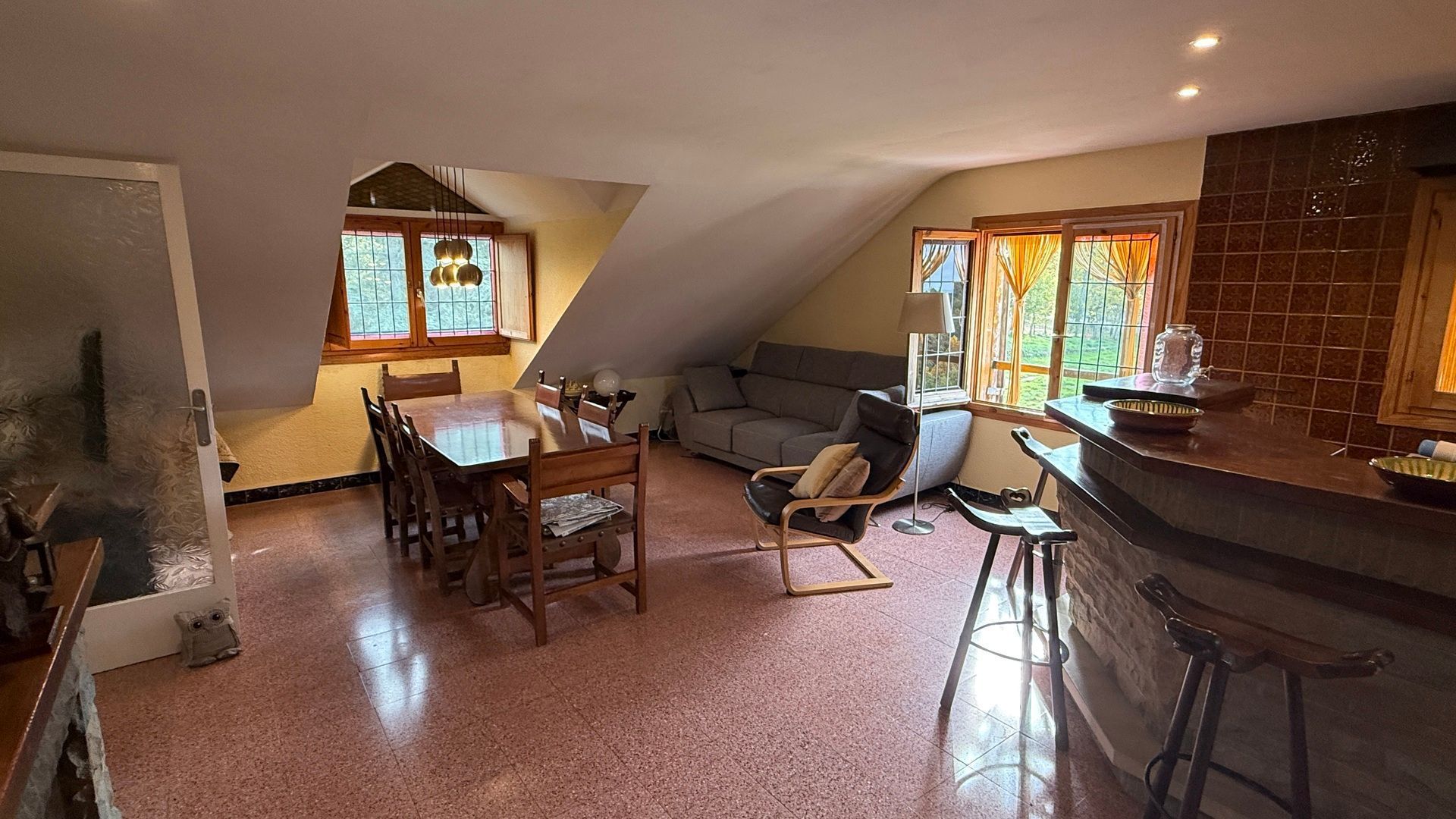 Living room of Flat for sale in Moià  with Furnished and Community pool