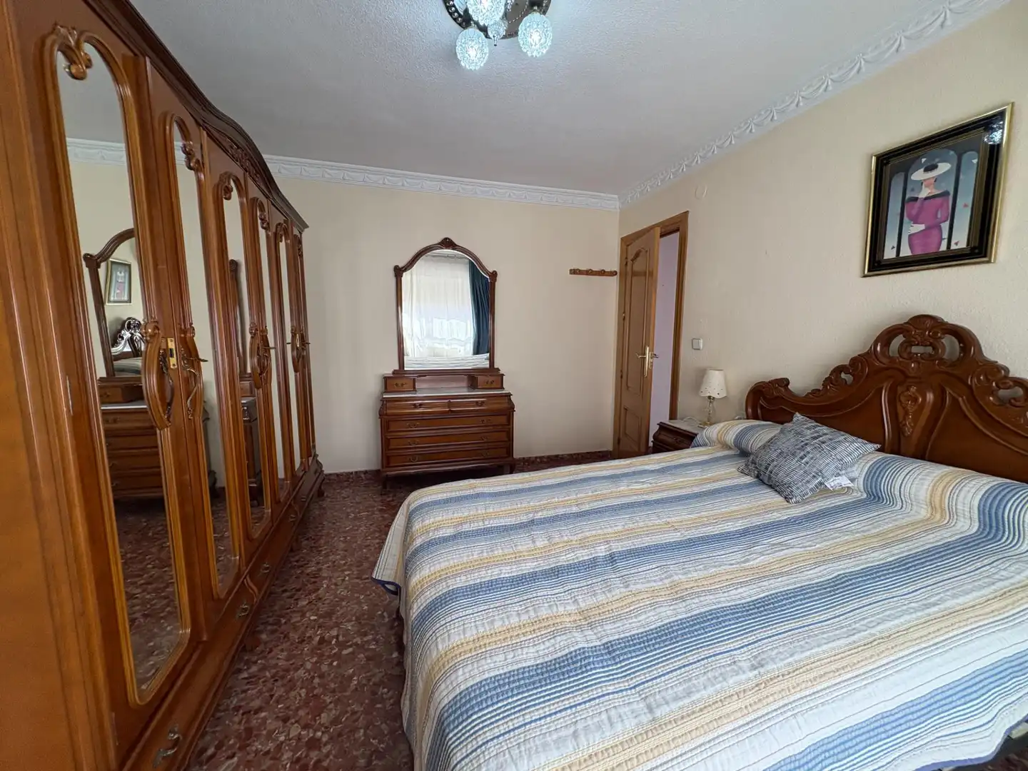 Bedroom of Flat for rent in Granada  with Heating, Terrace and Furnished