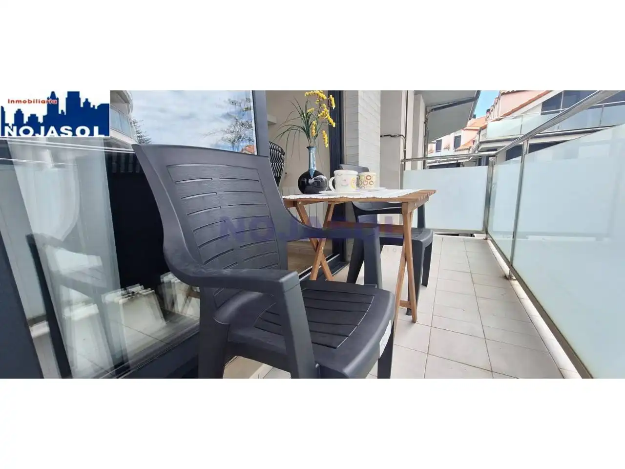 Balcony of Flat for rent in Noja  with Heating, Terrace and Furnished