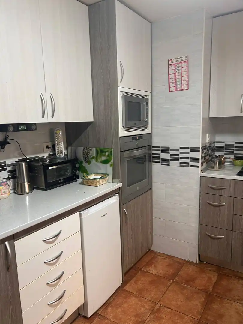 Kitchen of Flat for sale in  Madrid Capital  with Heating and Terrace