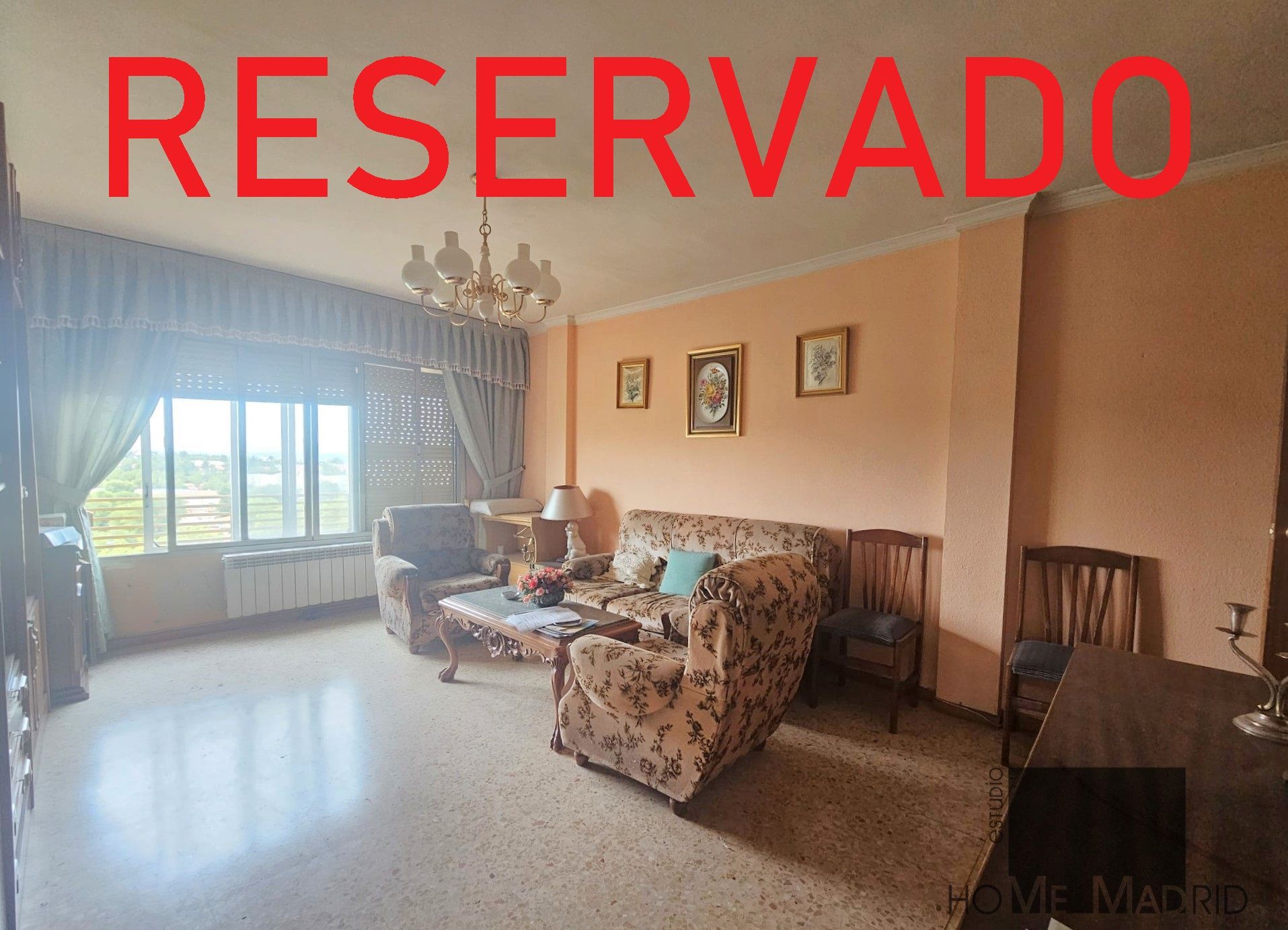 Living room of Flat for sale in  Madrid Capital  with Heating