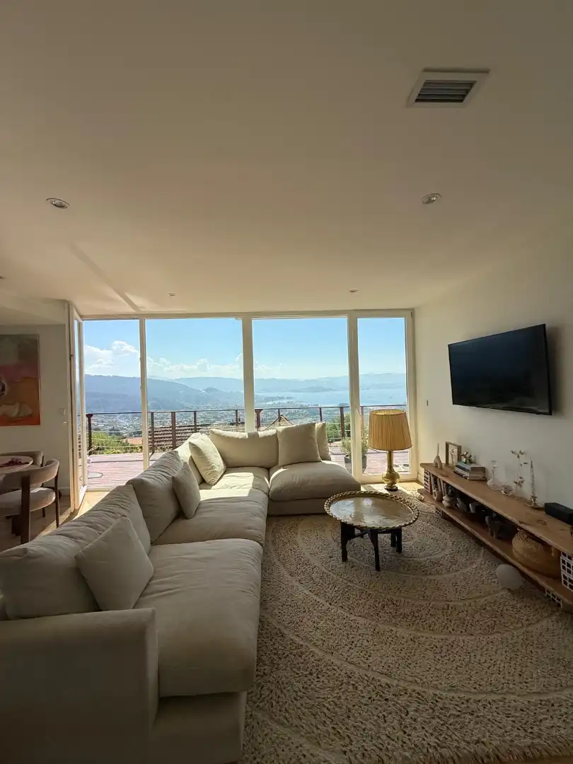 Sala de estar de Casa o chalet de alquiler en Moaña con Aire acondicionado, Calefacción y Jardín privado