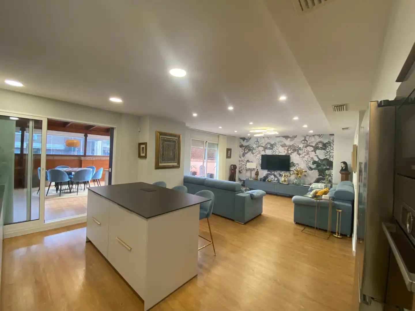 Wohnzimmer von Dachboden zum Verkauf in Valencia mit Klimaanlage, Heizung und Parkett